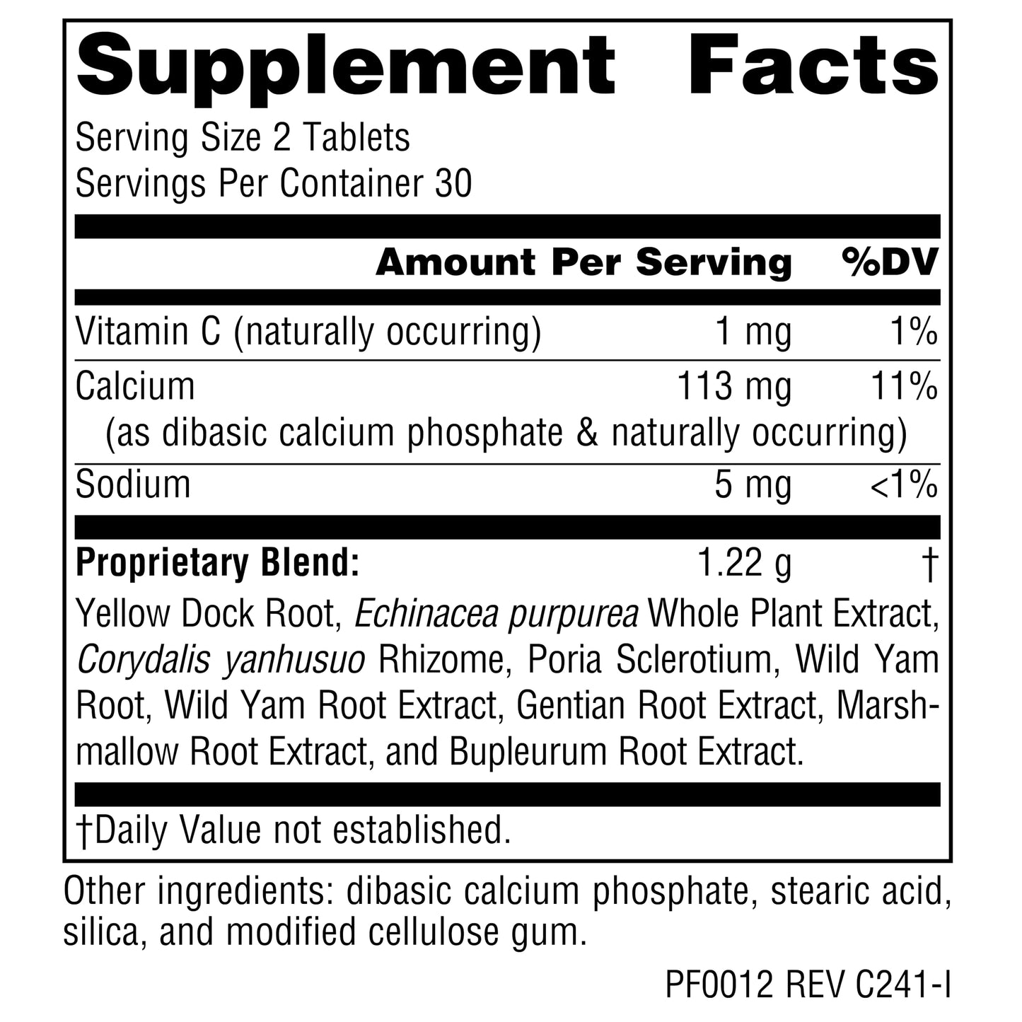 Planetary Herbals Yellow Dock Skin Cleanse 60 Tablets