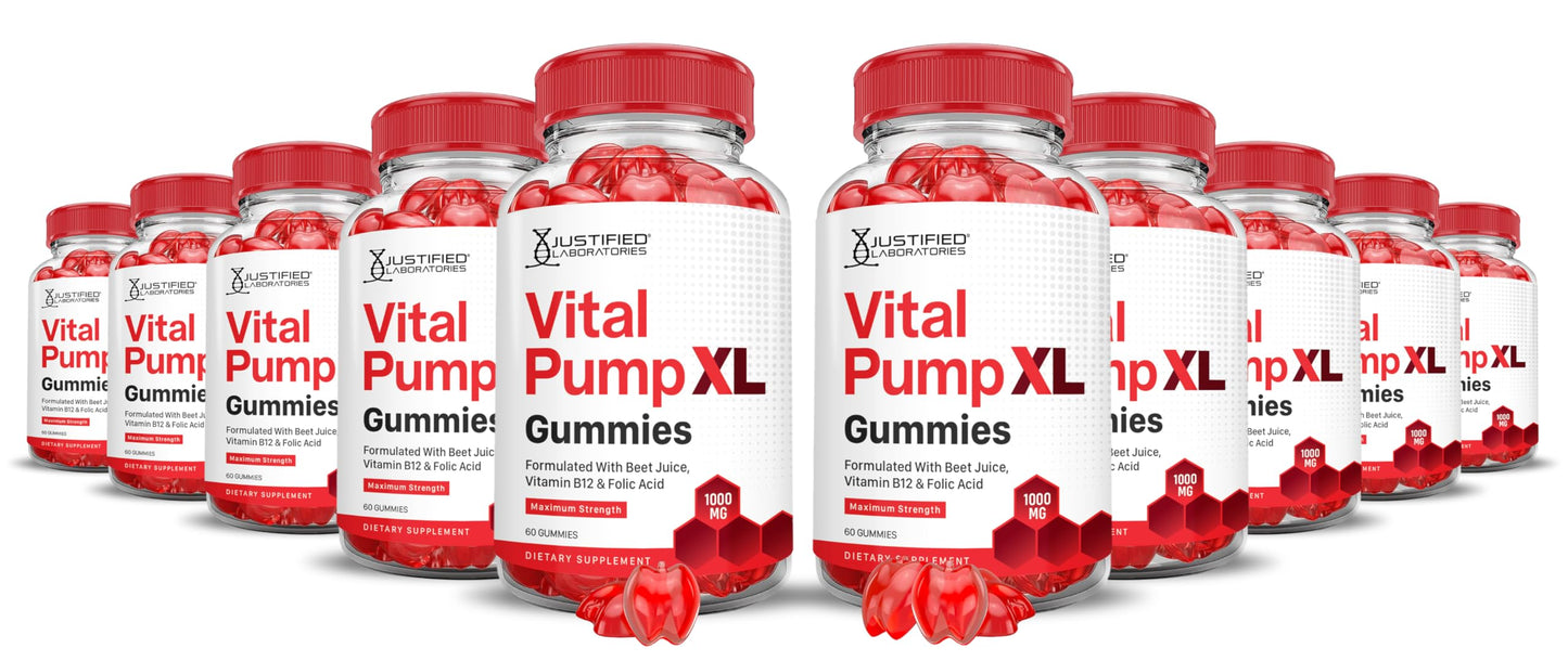 Justified Laboratories Vital Pump XL Performance Gummies 1000MG, 600 Gummies