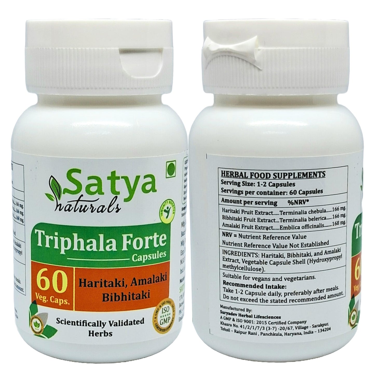 Satya Naturals Triphala Forte Capsules 500 mg, Capsule, 120 Count