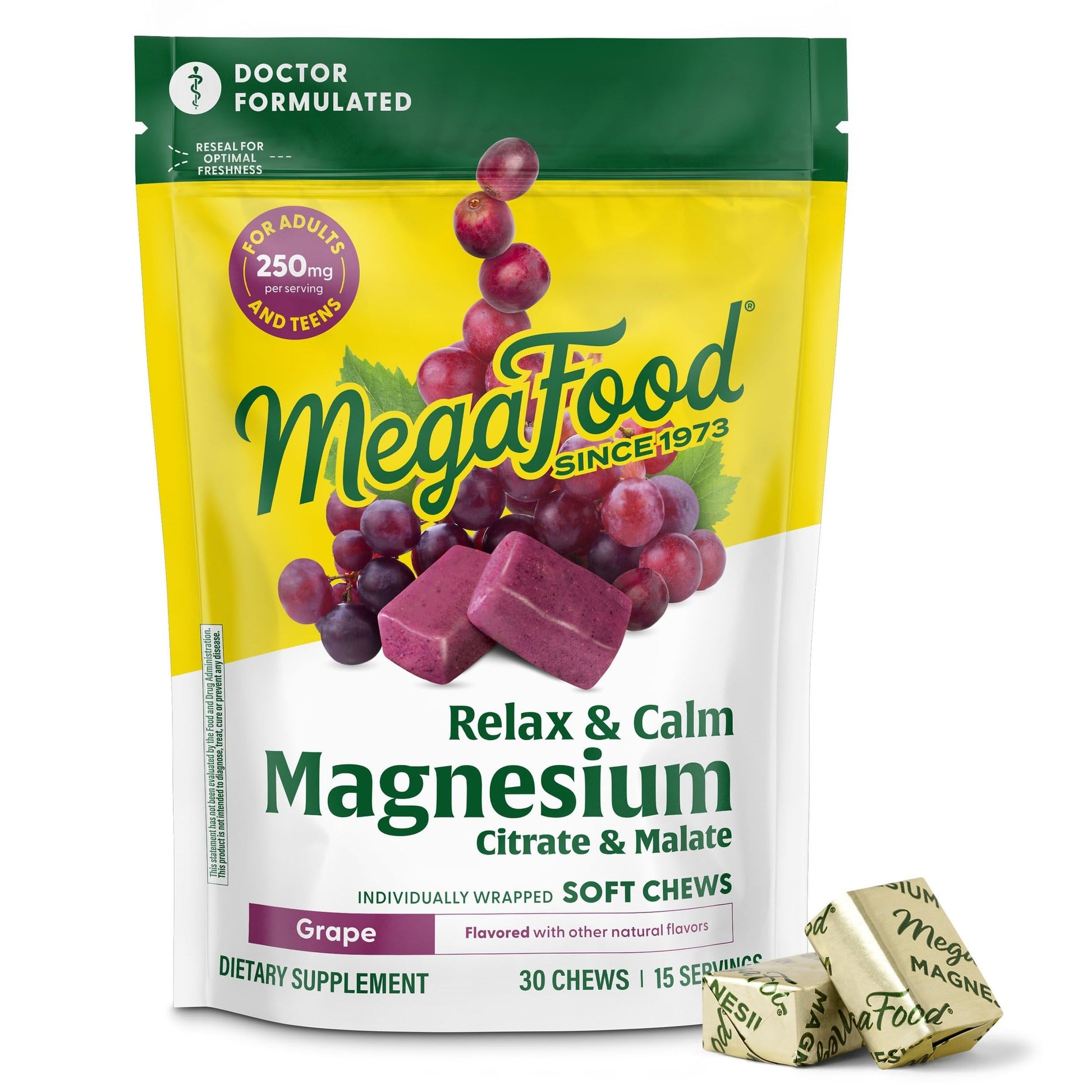 MegaFood Relax + Calm Magnesium Complex Gummies 30 Count