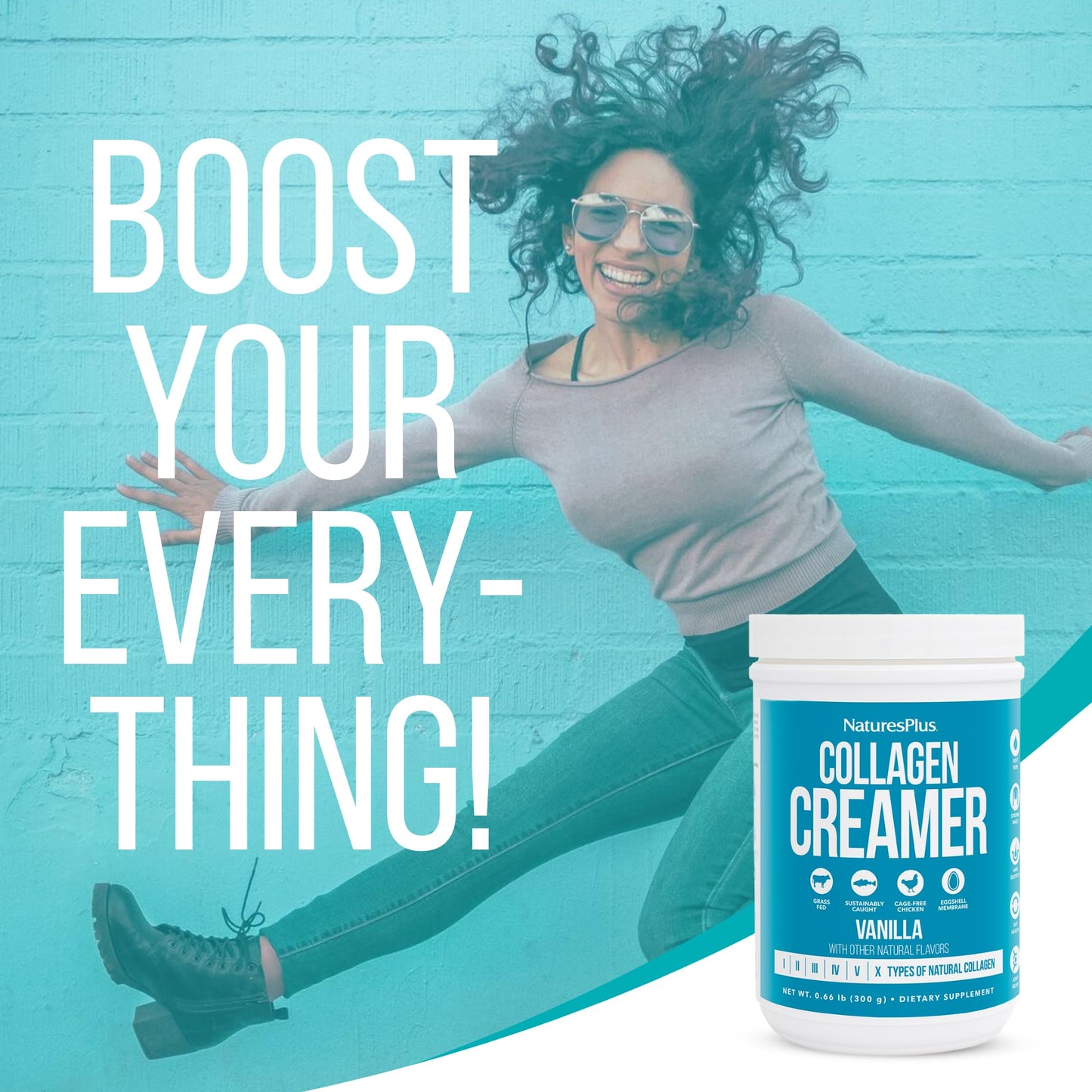 NaturesPlus Collagen Creamer Vanilla Powder 10.58 oz