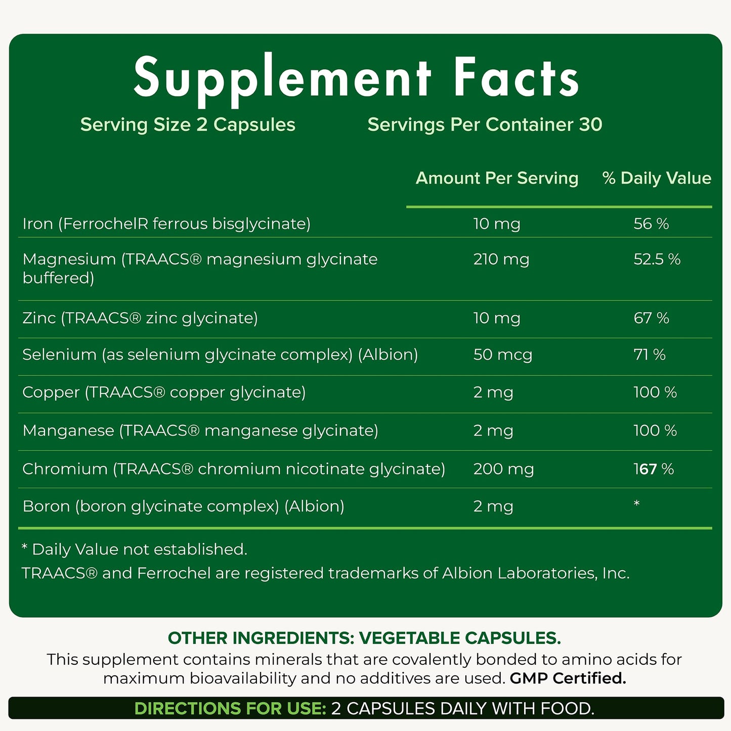 ULTIMATE EFAs Chelated Magnesium & Zinc Multimineral (TRAACS) Capsules, 60 Count