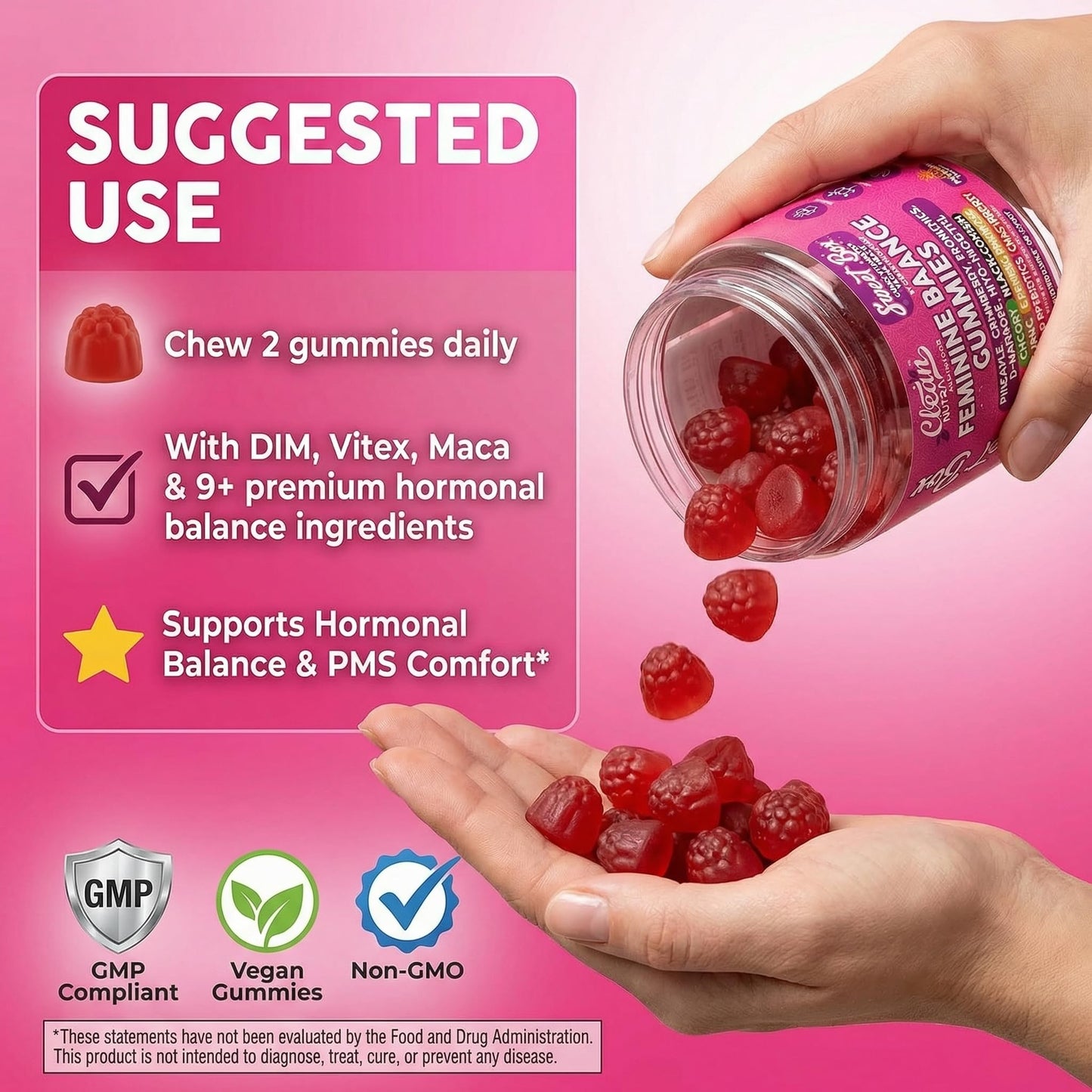 Clean Nutraceuticals Feminine Balance for Women 60 Gummies