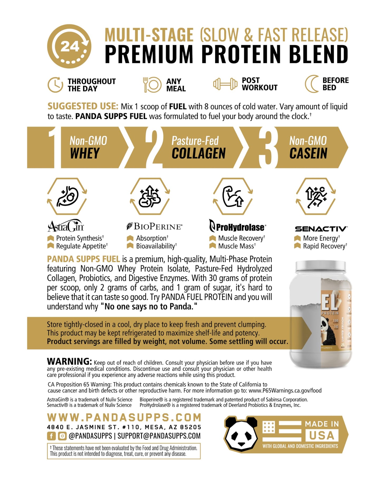 Underground Bio Labs Panda Fuel Protein Whey Protein Powder 40