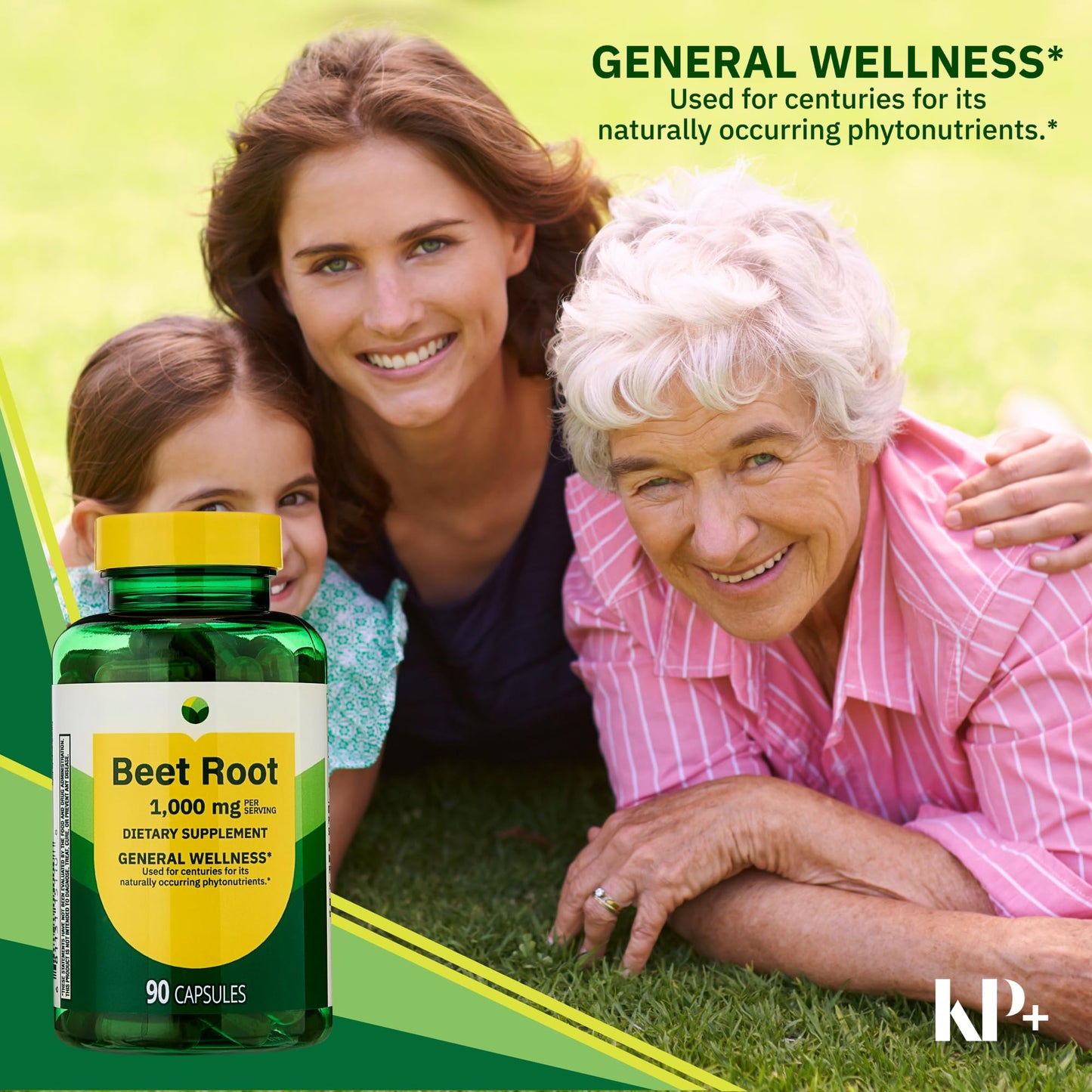 KP+ Beet Root 1000 mg Capsule, 90 Capsules