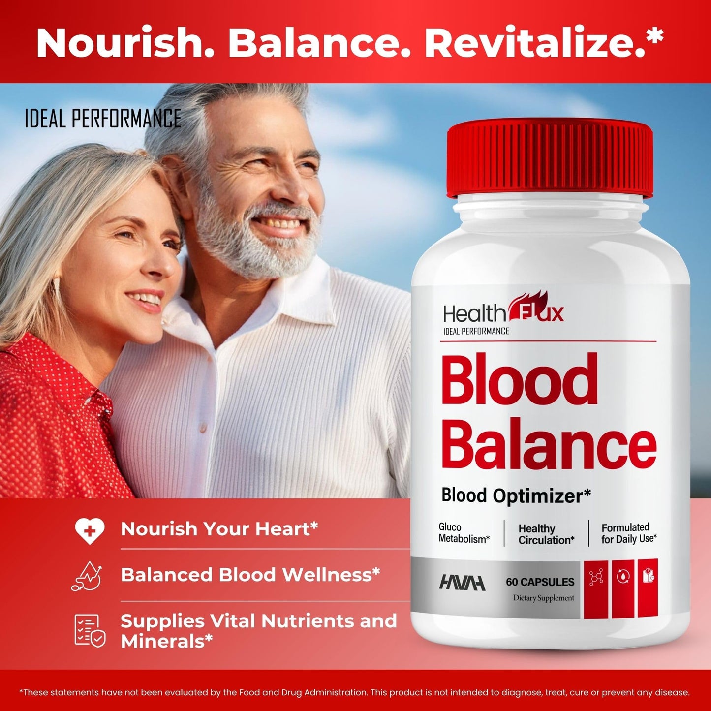 IDEAL PERFORMANCE Health Flux Blood Balance Advanced Blood Formula Capsules 300