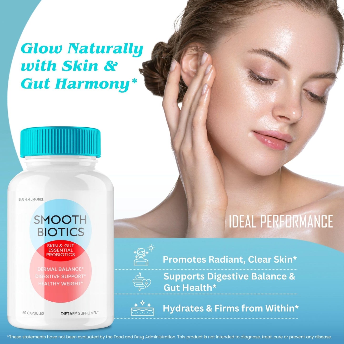 IDEAL PERFORMANCE Smooth Biotics Probiotic Capsules 120 Capsules