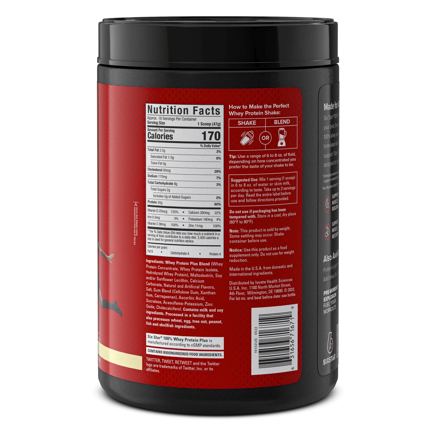 Six Star Whey Protein Powder 32 Servings