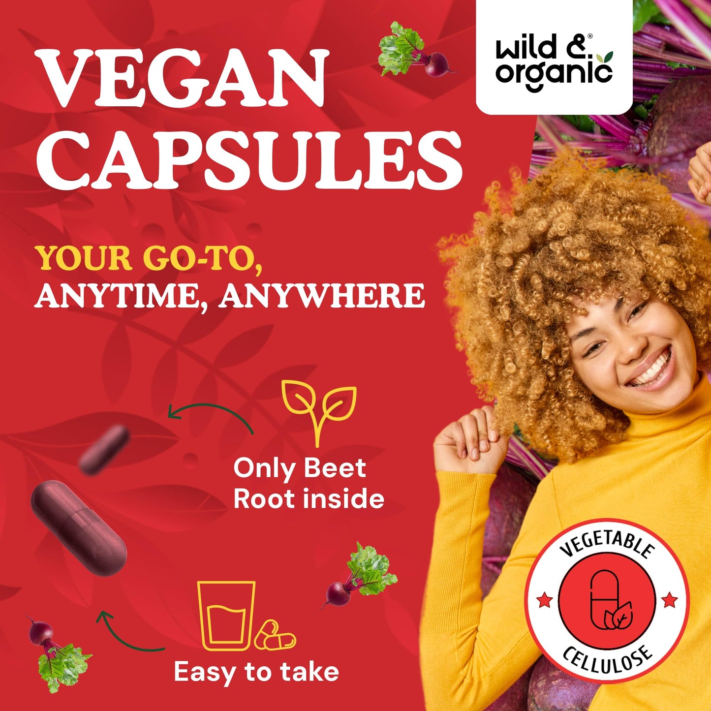 Wild & Organic Beet Root Capsules 180 Count