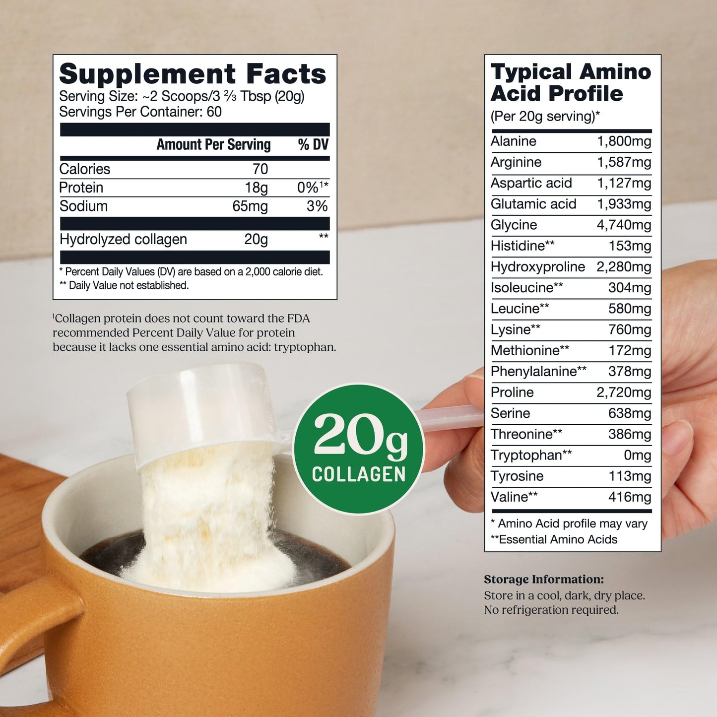 Bulletproof Grass-Fed Collagen Peptides Powder, Unflavored, 42.3 Ounces