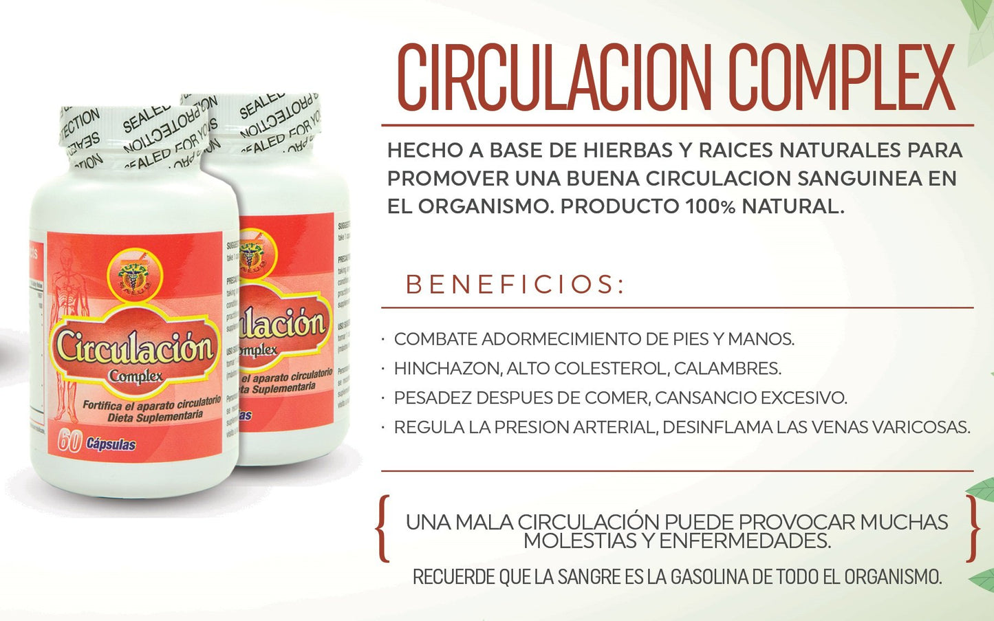 Nutrisalud Products Circulation Complex Capsules, 120 Capsules
