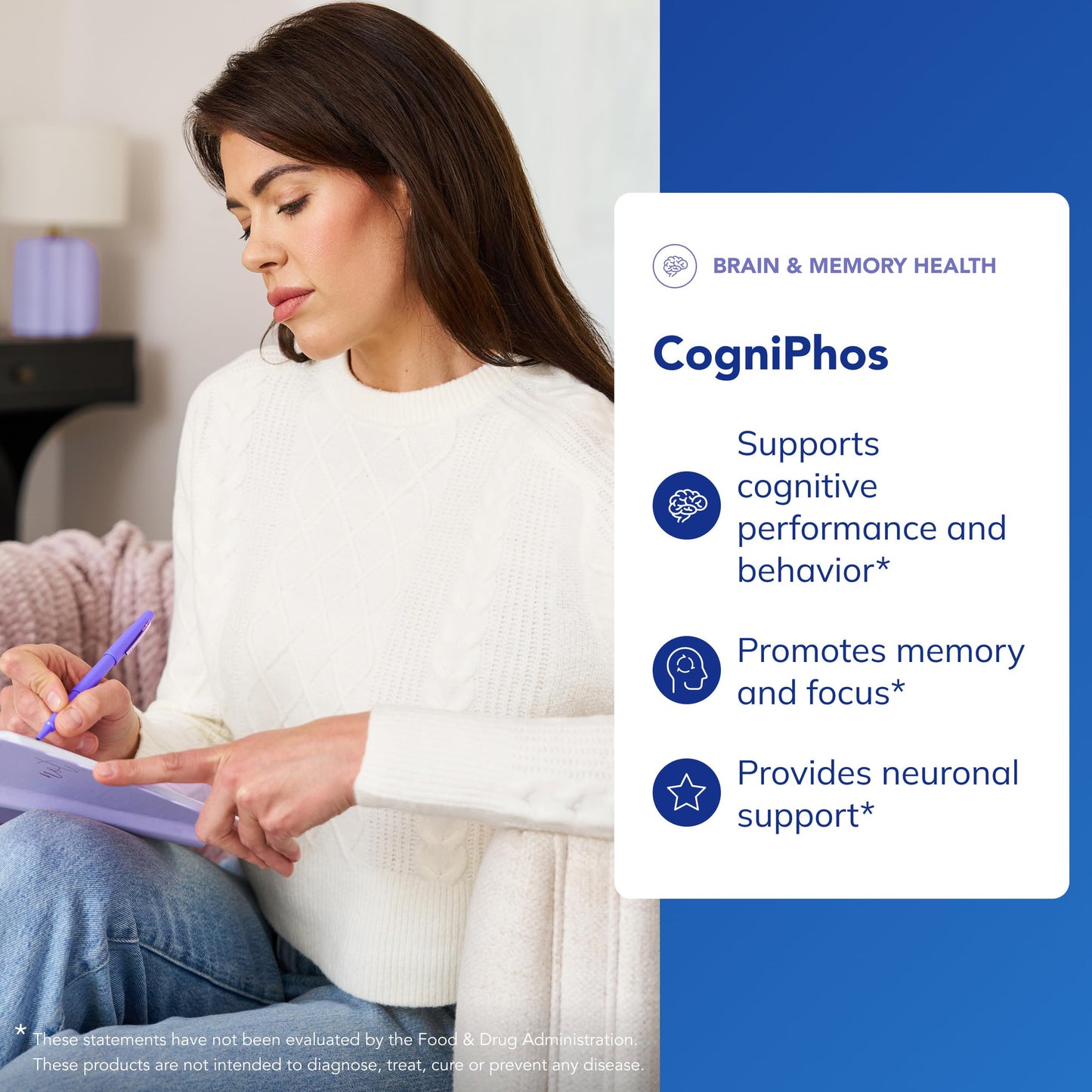 Pure Encapsulations CogniPhos Acetyl-L-Carnitine Supplement with Cognizin Citicoline & Phosphatidylserine - Supports Memory & Positive Mindset - Vitamin B6 & Zinc - Gluten-Free Capsules, 60 Count