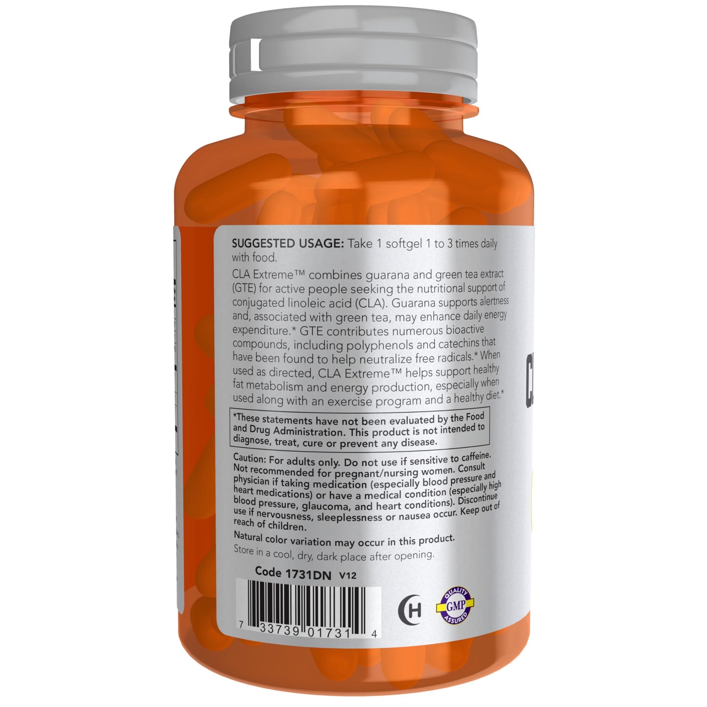 NOW Foods CLA Extreme with Guarana & Green Tea Softgels 90 Softgels
