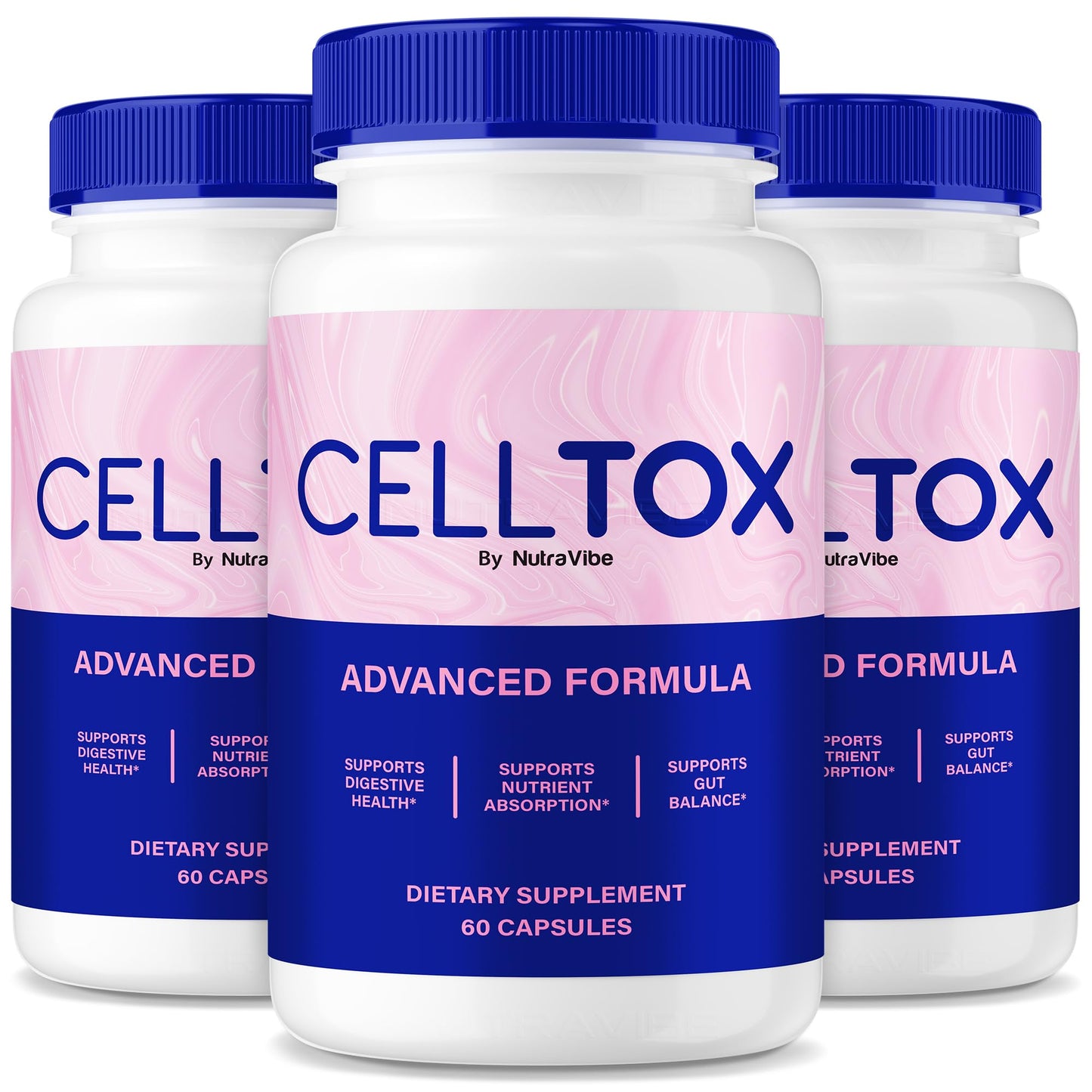 NutraVibe CellTox Daily Gut & Digestive Support for Digestion, Comfort & Microbiome Balance Capsules 180