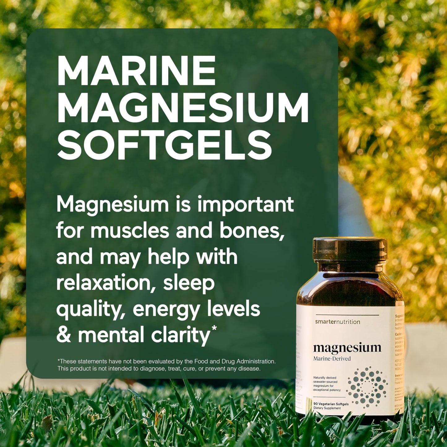 SMARTERNUTRITION Marine Magnesium Supplement 300mg Softgels 270