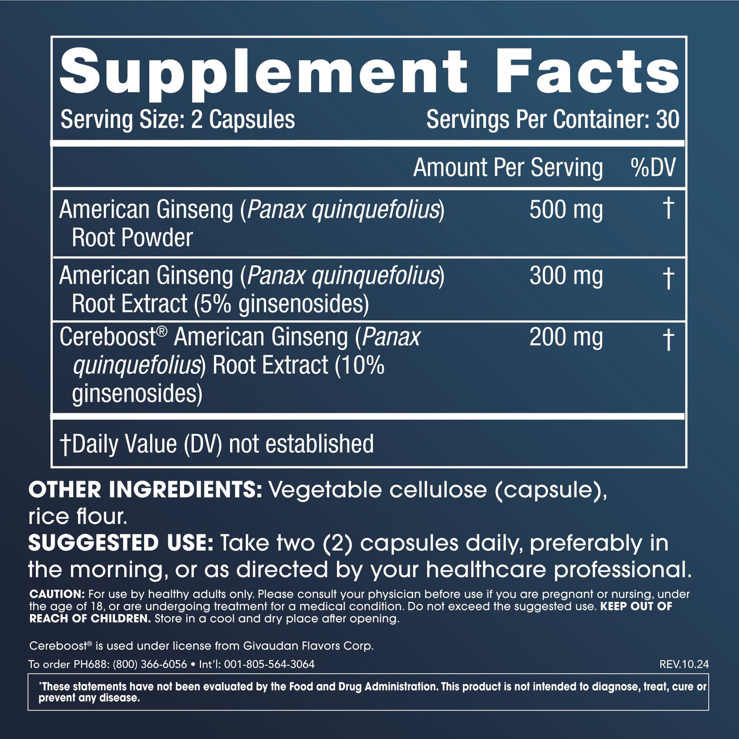 ProHealth Full Spectrum Ginseng Capsule, 60 Count
