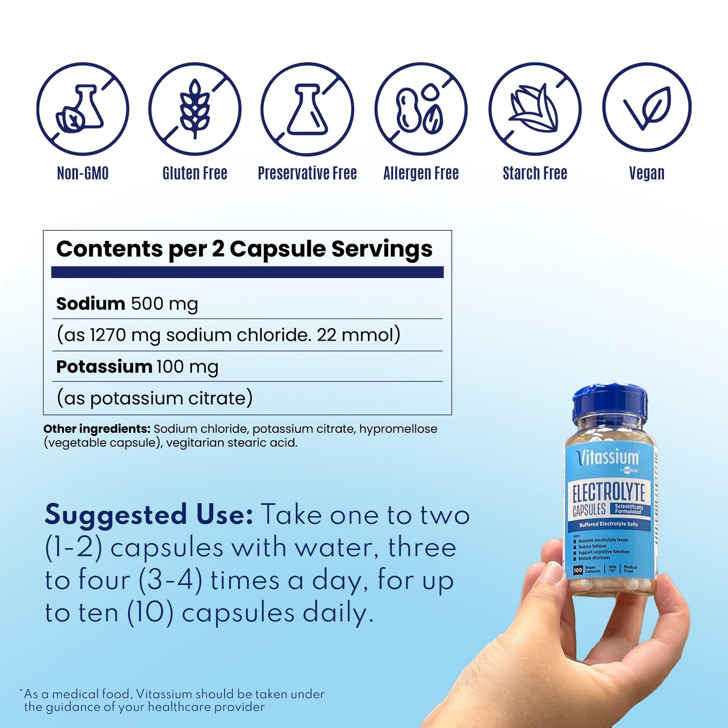Vitassium Electrolyte Capsules 100 Count