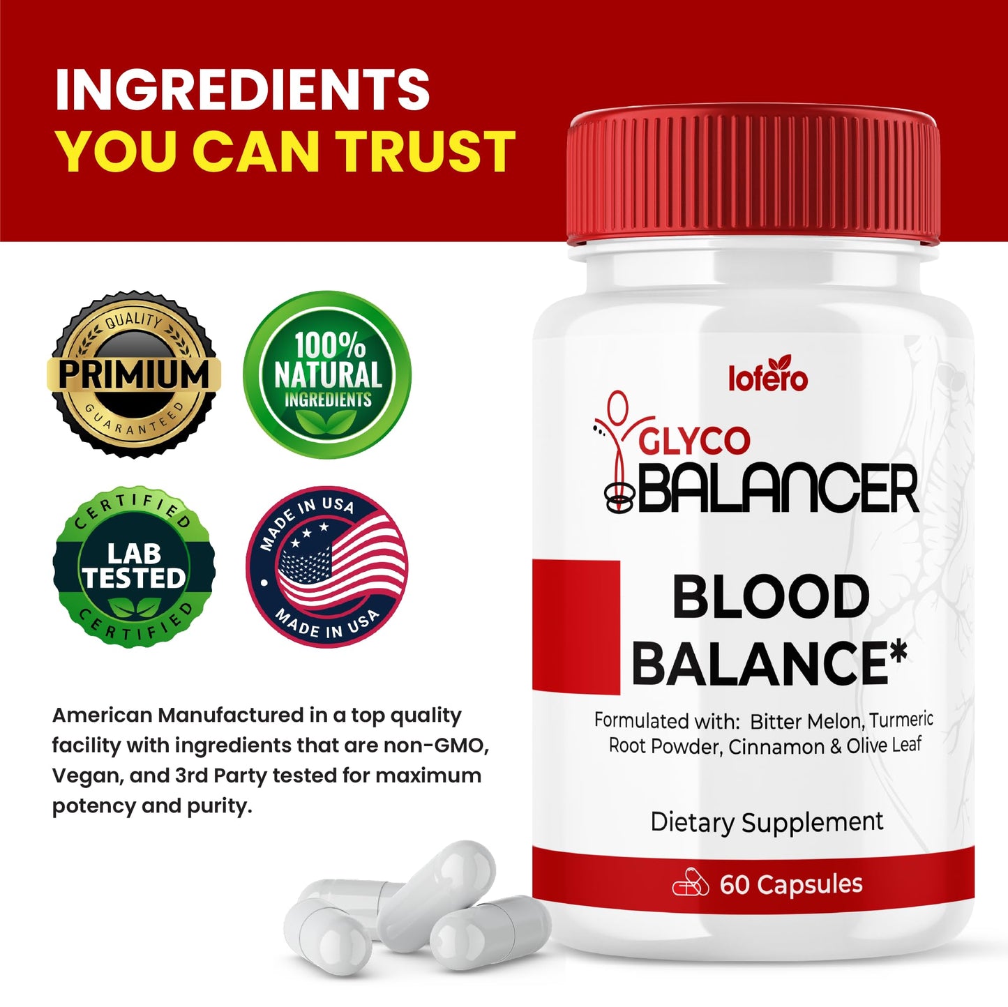 Lofero Glyco Balancer Premium Blood Level Optimizer Capsules 300