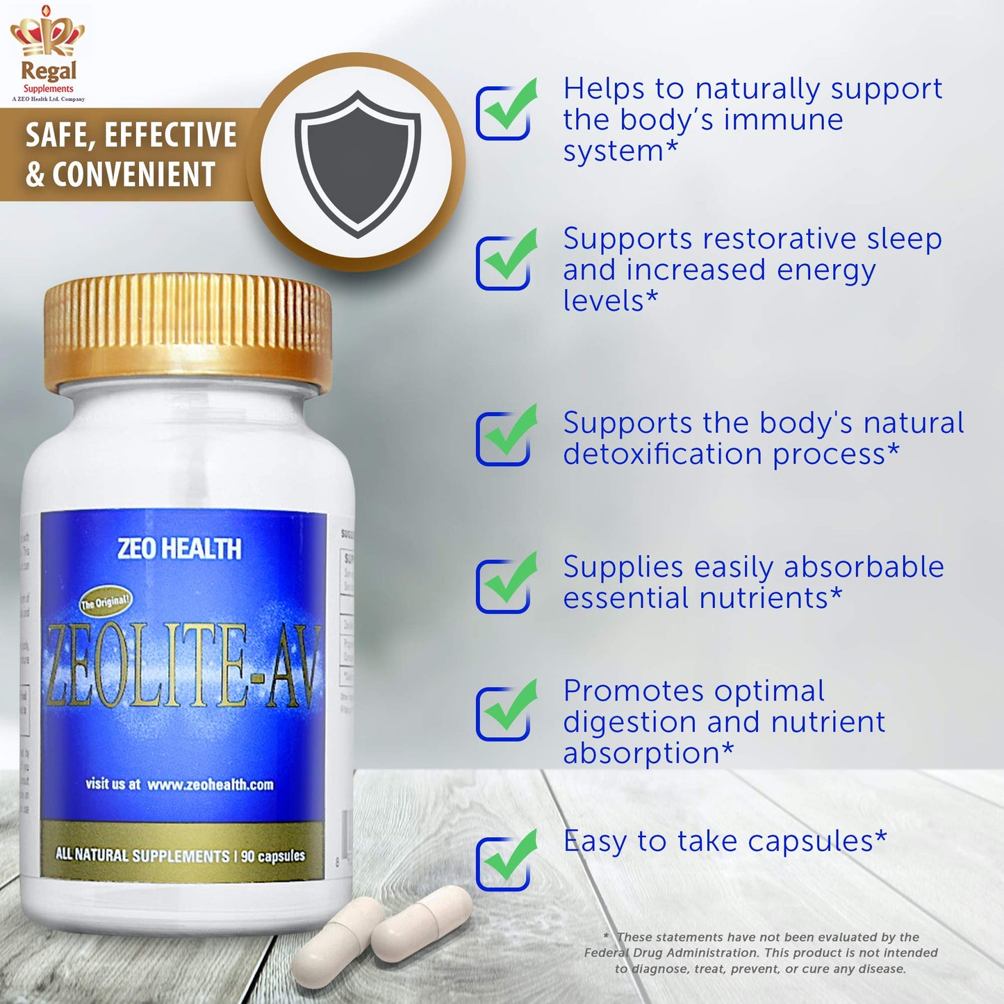 Zeo Health Zeolite–AV Capsules Capsule 90 Count