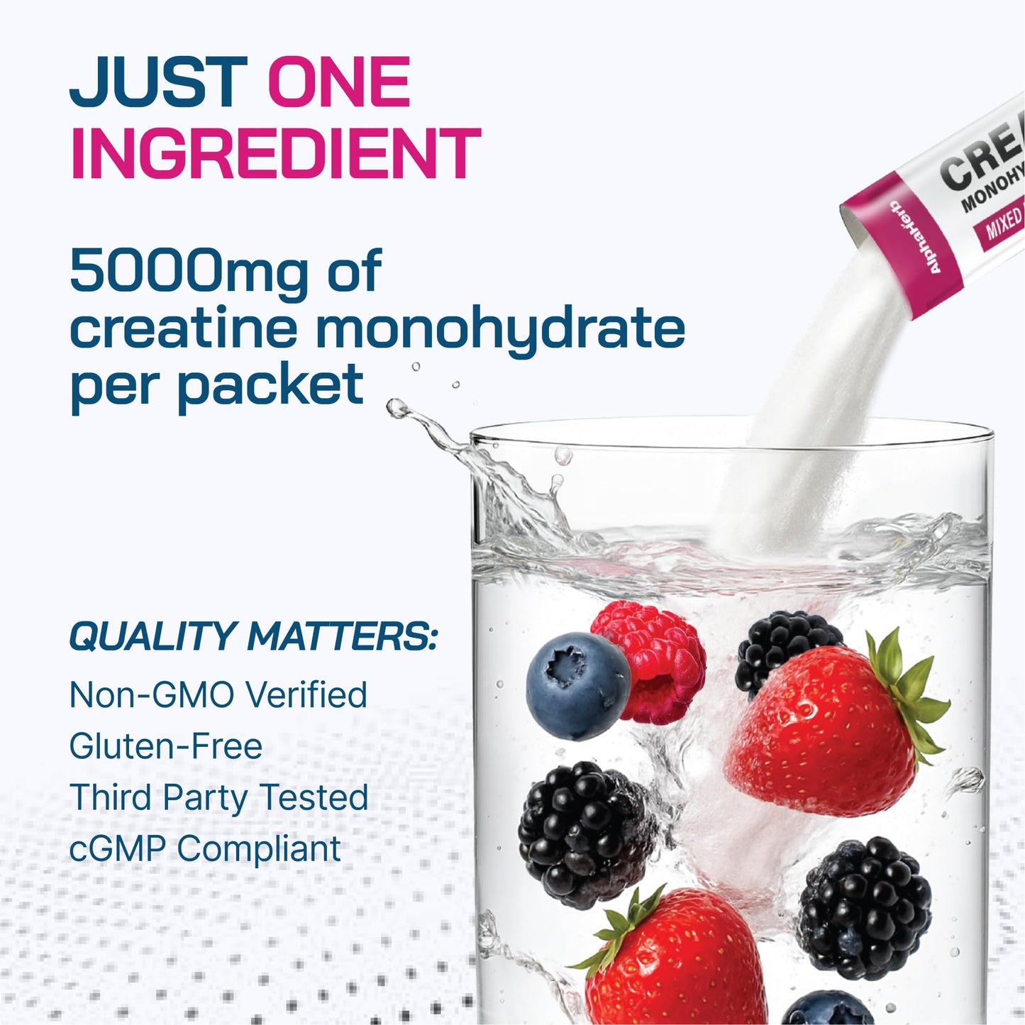 AlphaHerb Creatine Monohydrate Powder 8 Pack