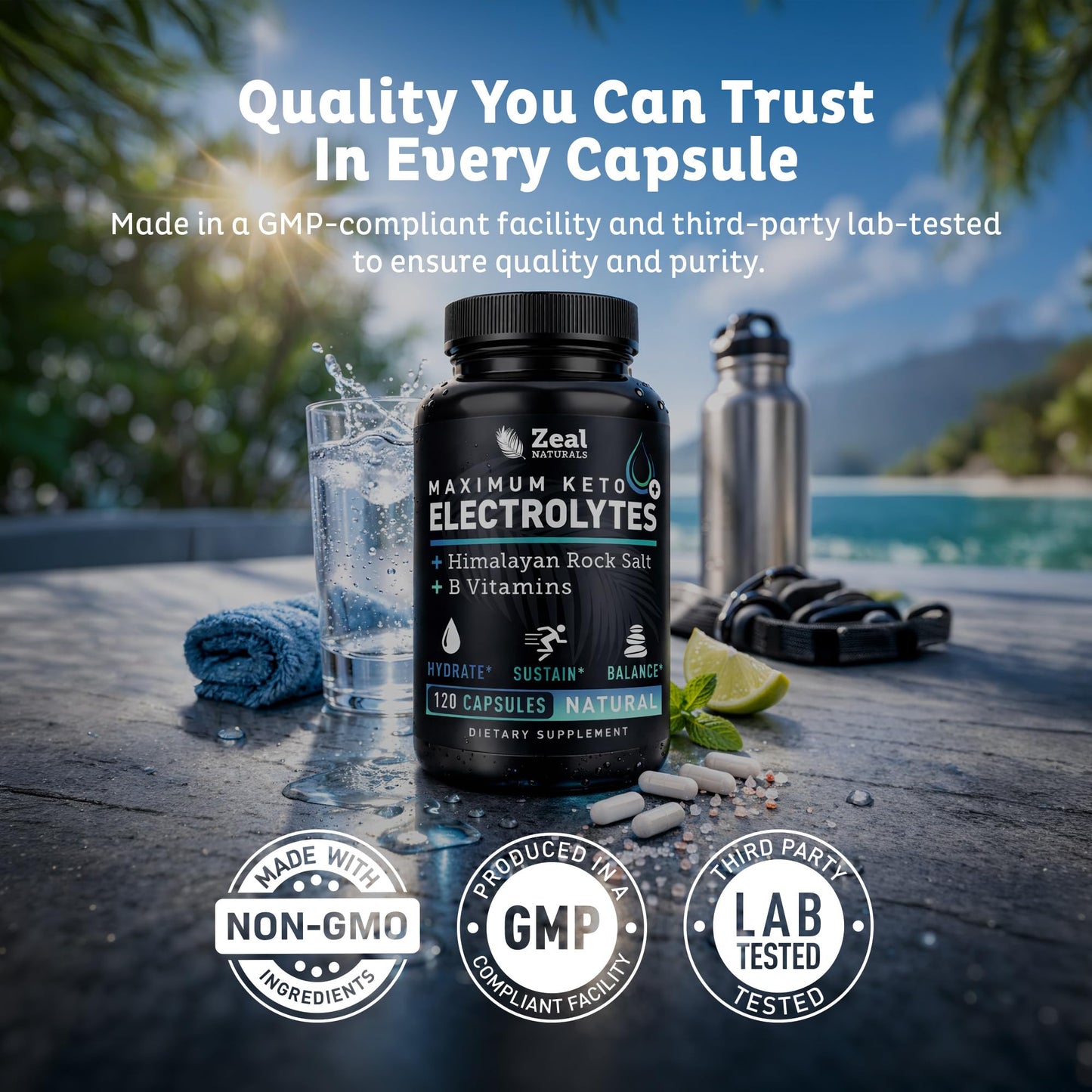 Zeal Naturals Keto Electrolyte Powder 120 Count