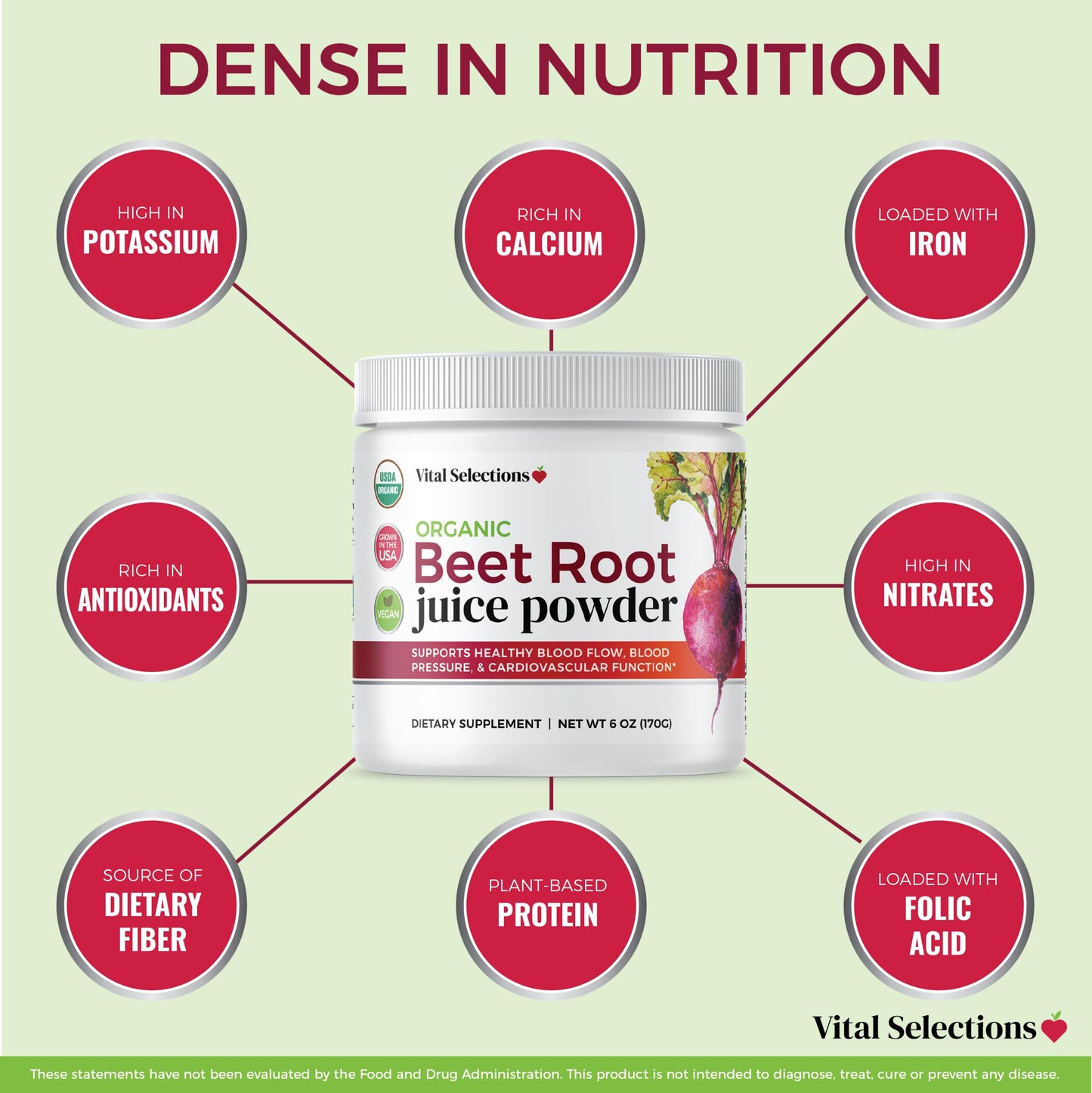 Vital Selections Beet Root Juice Powder, 6 Count