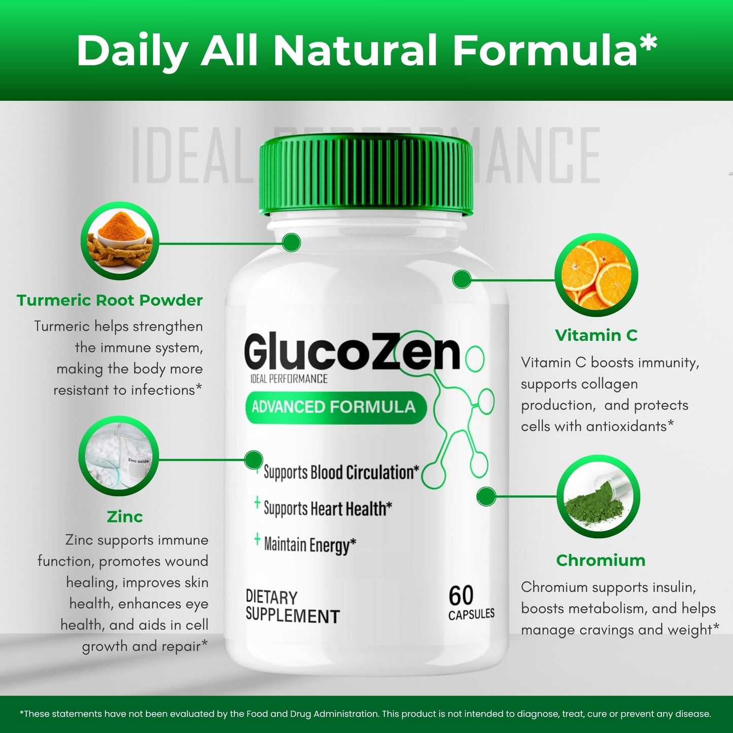 IDEAL PERFORMANCE Glucozen Capsule, 180 Capsules
