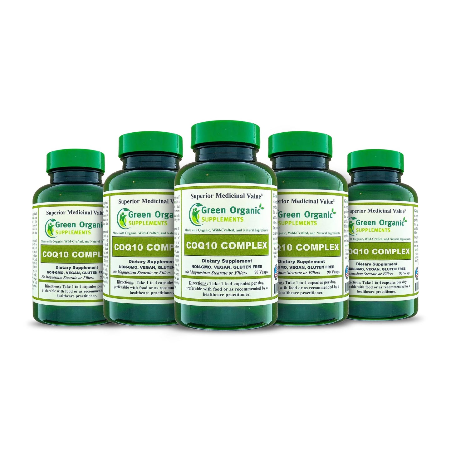 Green Organic Supplements CoQ10 Complex, Ubiquinone, 90 Capsules