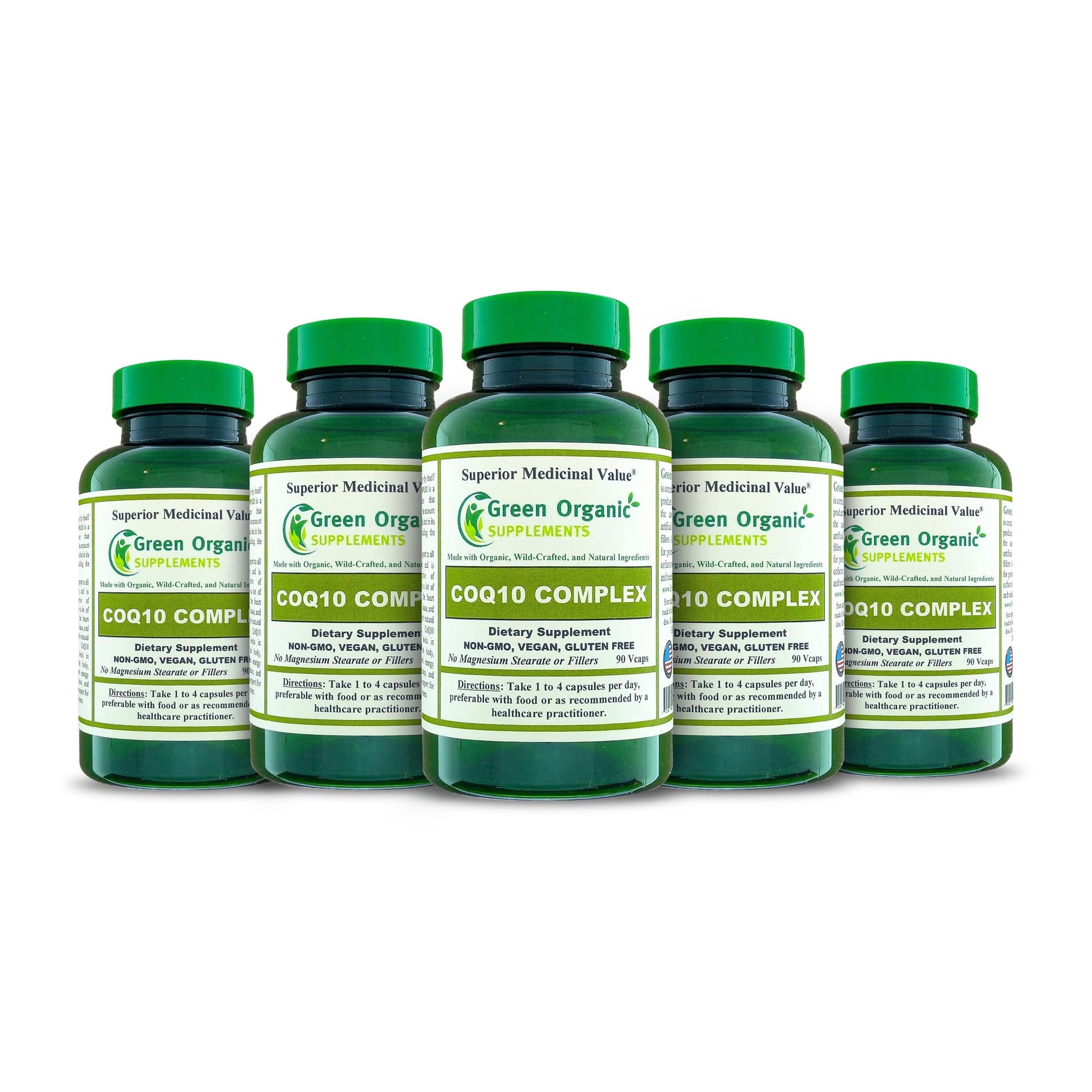 Green Organic Supplements CoQ10 Complex, Ubiquinone, 90 Capsules