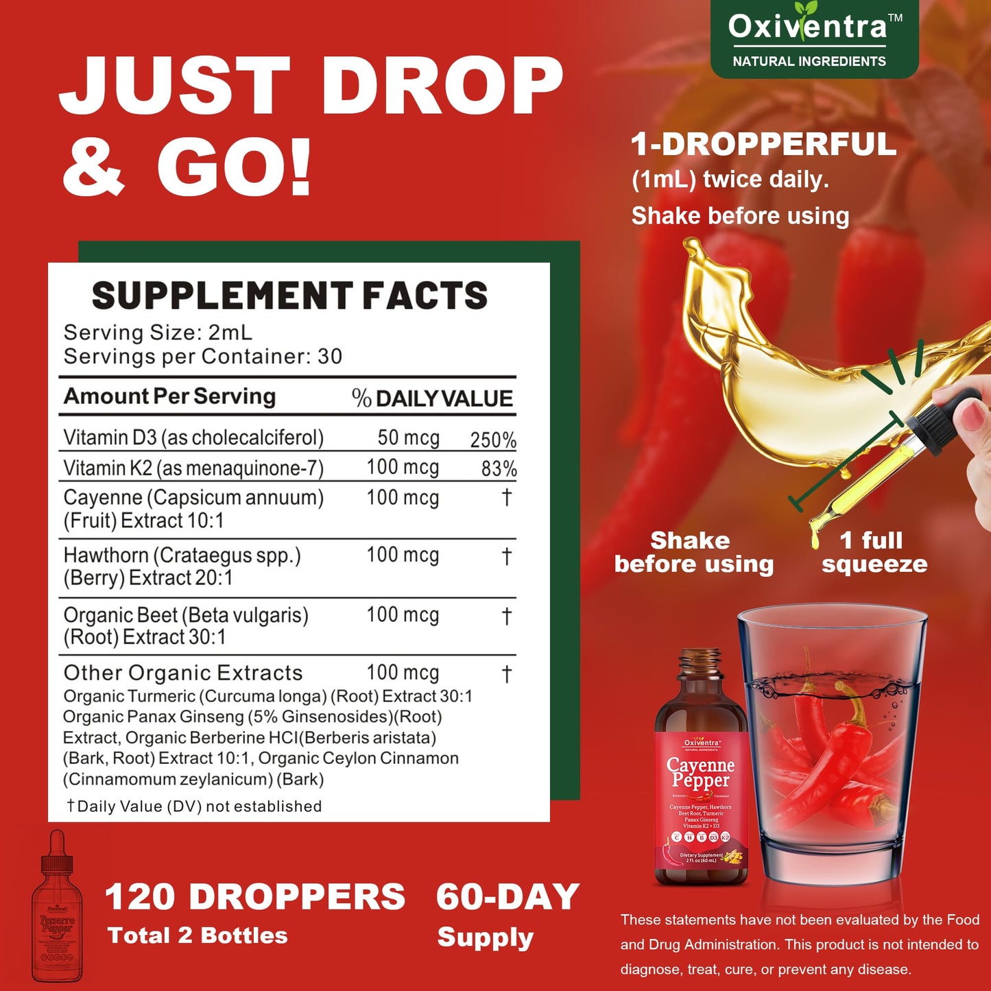 Oxiventra Cayenne Pepper Drops Softgel 2