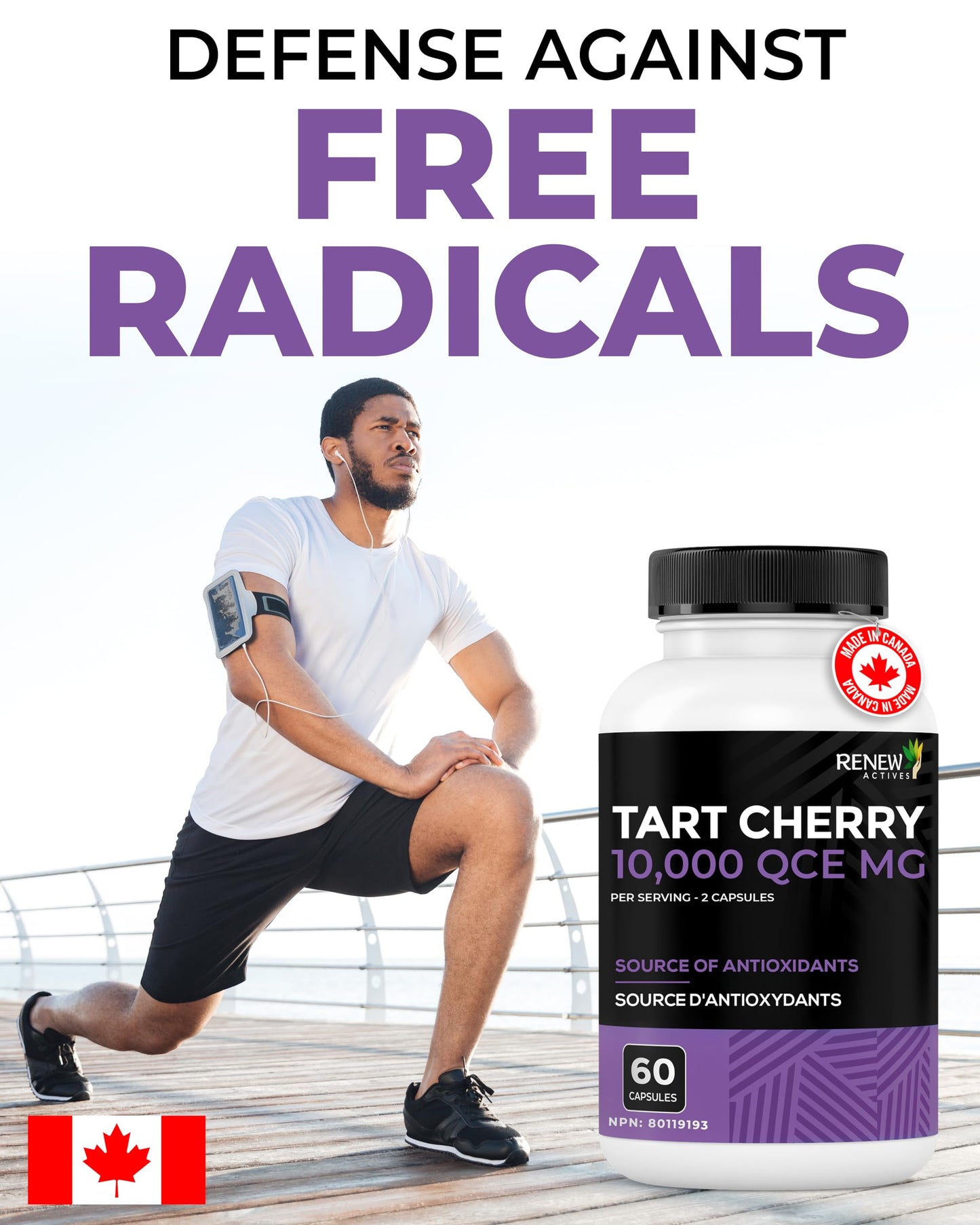 Renew Actives Tart Cherry Extra 500mg per 2 Capsules Capsule 60 Count