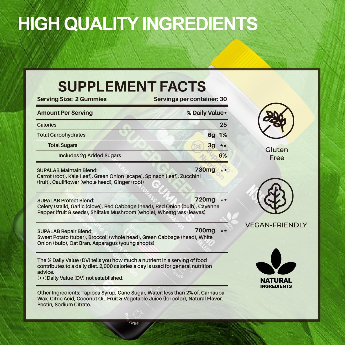 MEGNETA Supergreens Gummies 60 Gummies
