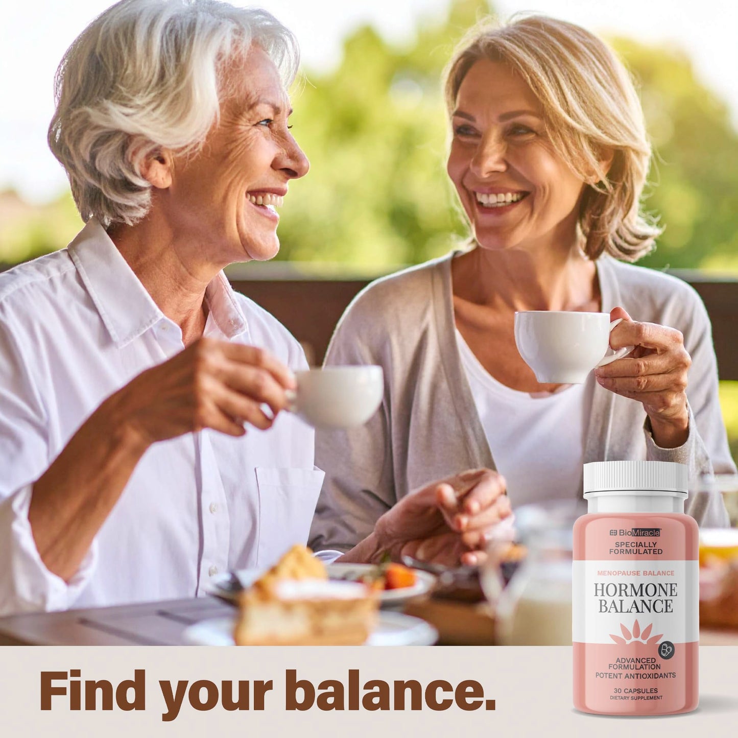 BioMiracle Menopause Balance - Advanced Hormone Support with KSM-66 Ashwagandha, Maca & Wild Yam - Supports Memory, Balance & Brain Health - Potent Antioxidants - 1 Capsule