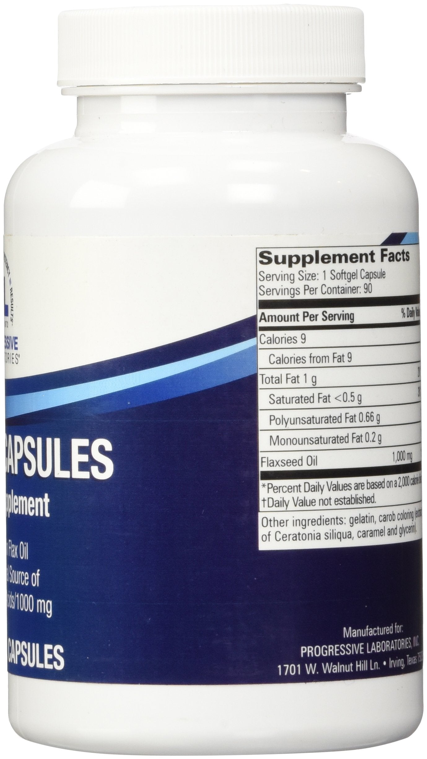 Progressive Laboratories Flax Oil Capsules, 90 Capsules