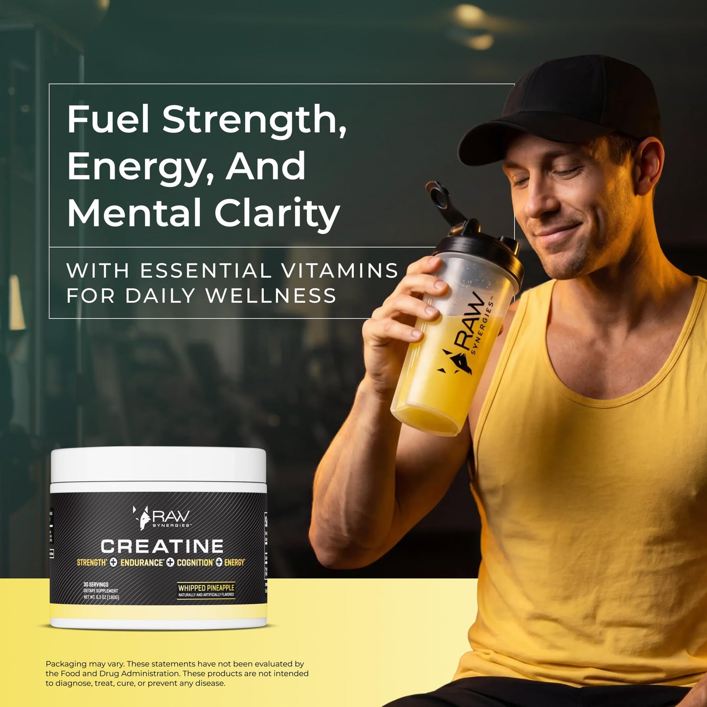 RAW Synergies Creatine Whipped Pineapple Capsules 30 Count