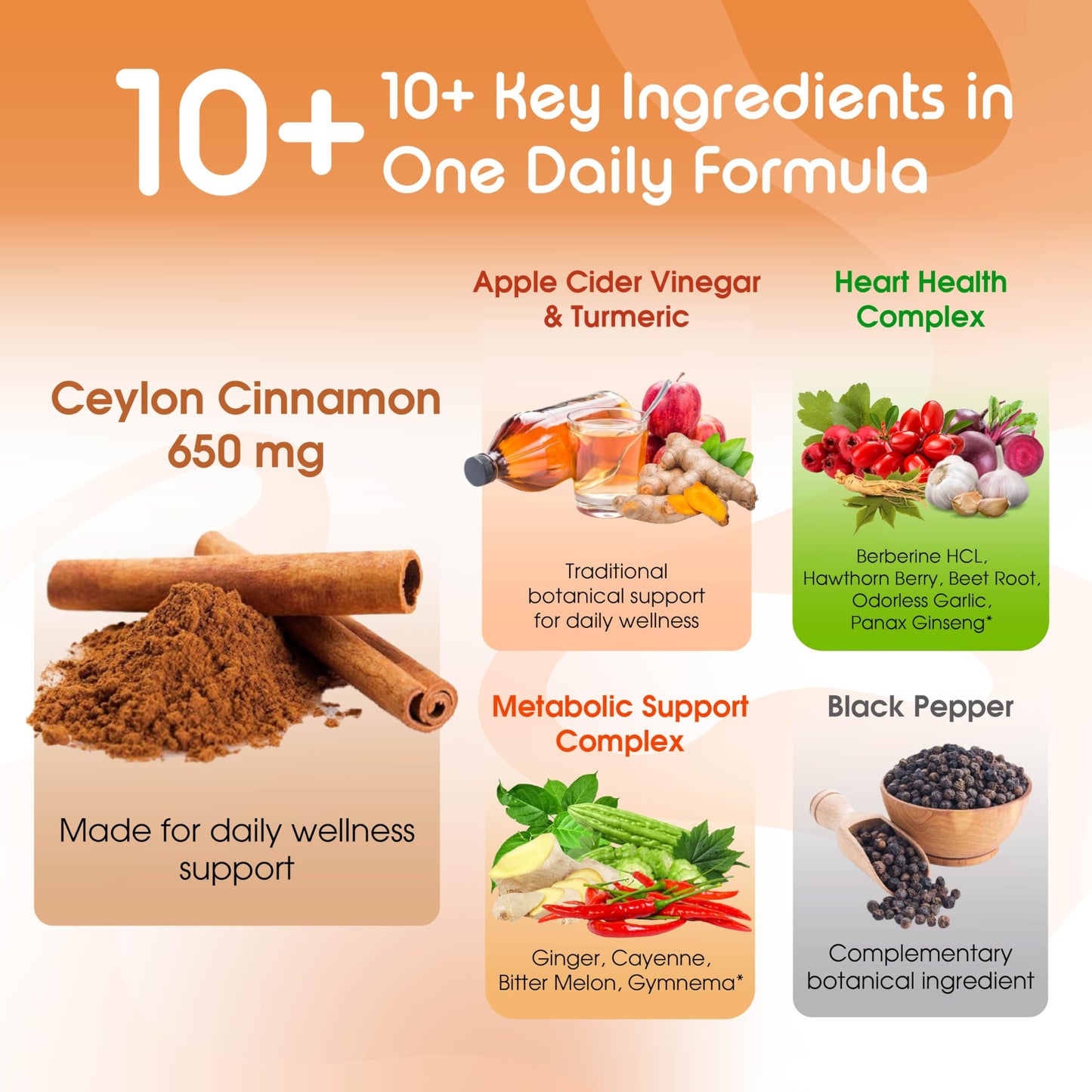 VITAL HERBAL Liposomal Ceylon Cinnamon with Turmeric & Apple Cider Vinegar, 150 Capsules