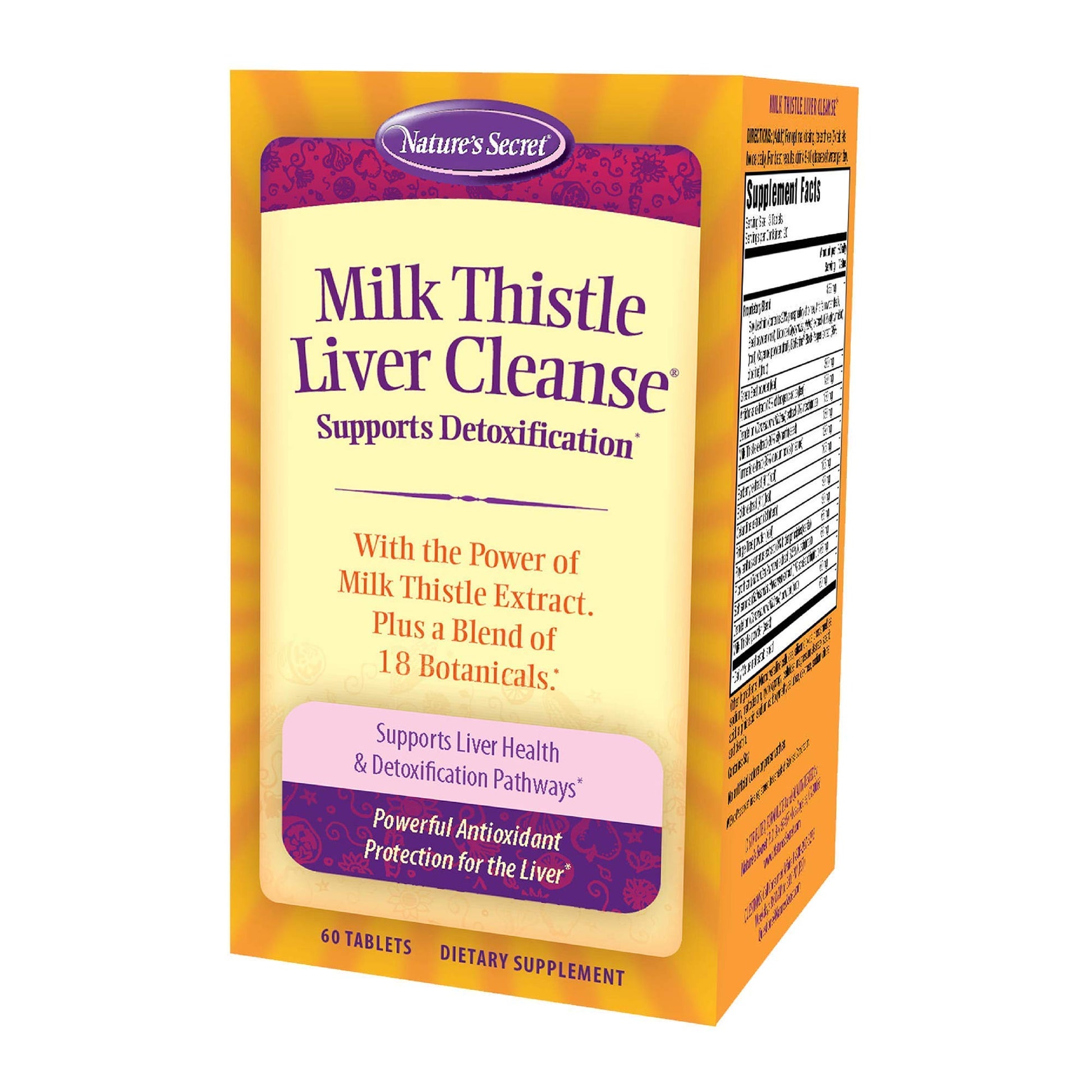 Nature's Secret Milk Thistle Liver Cleanse Capsules, 60