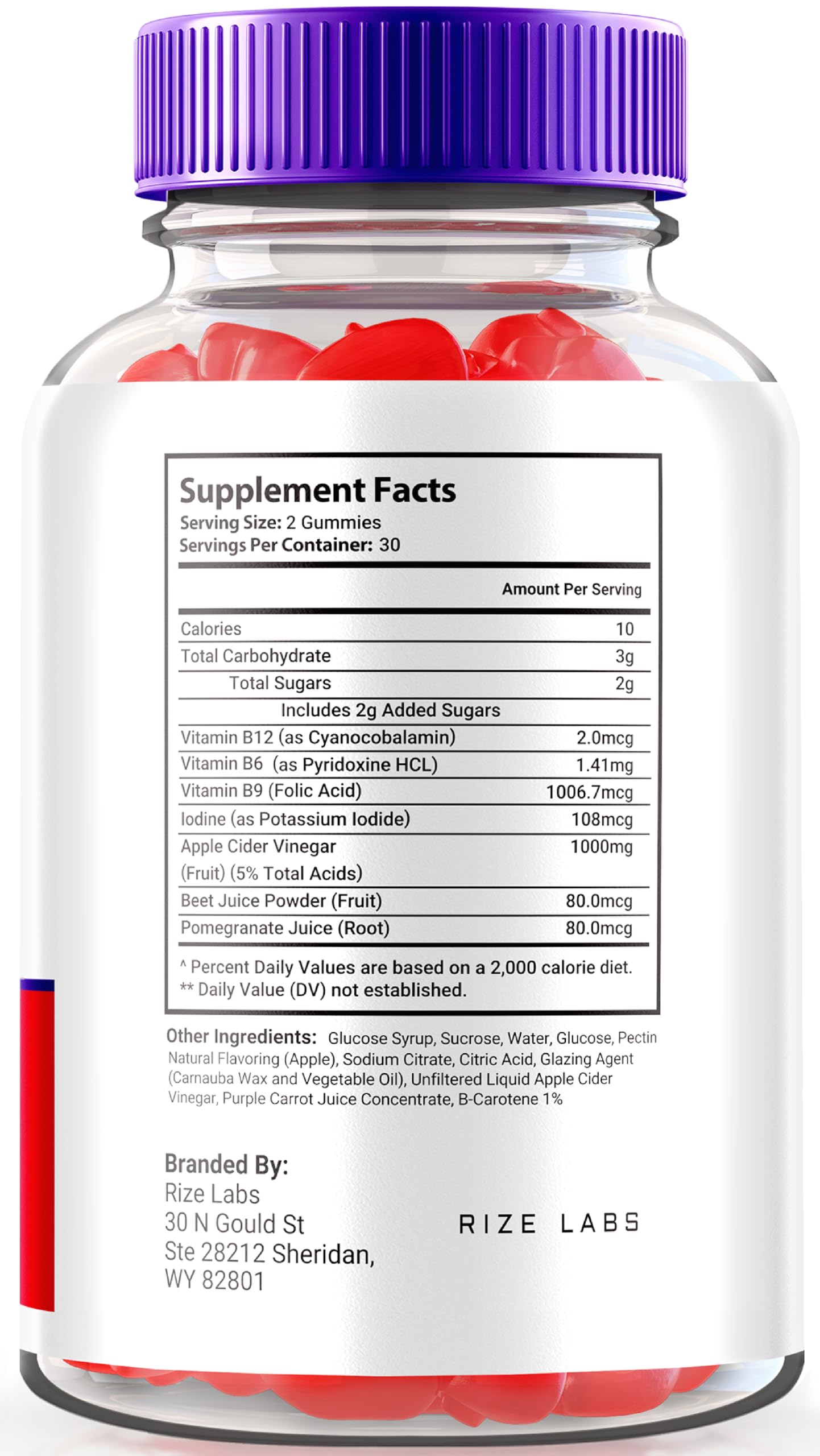 Rize Labs Metabolix Labs Keto ACV Gummies 180 Gummies