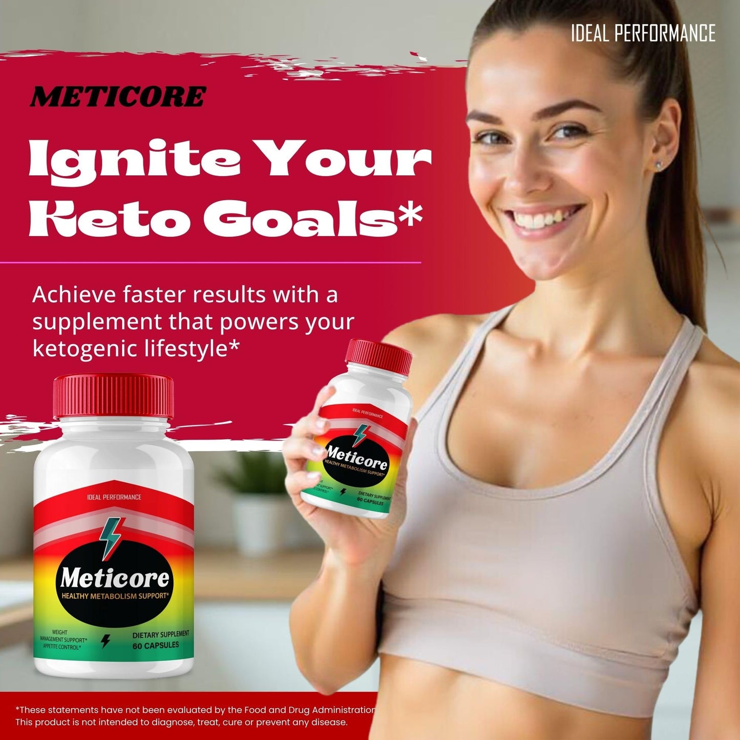 IDEAL PERFORMANCE Meticore Keto Capsules, 300 Capsules