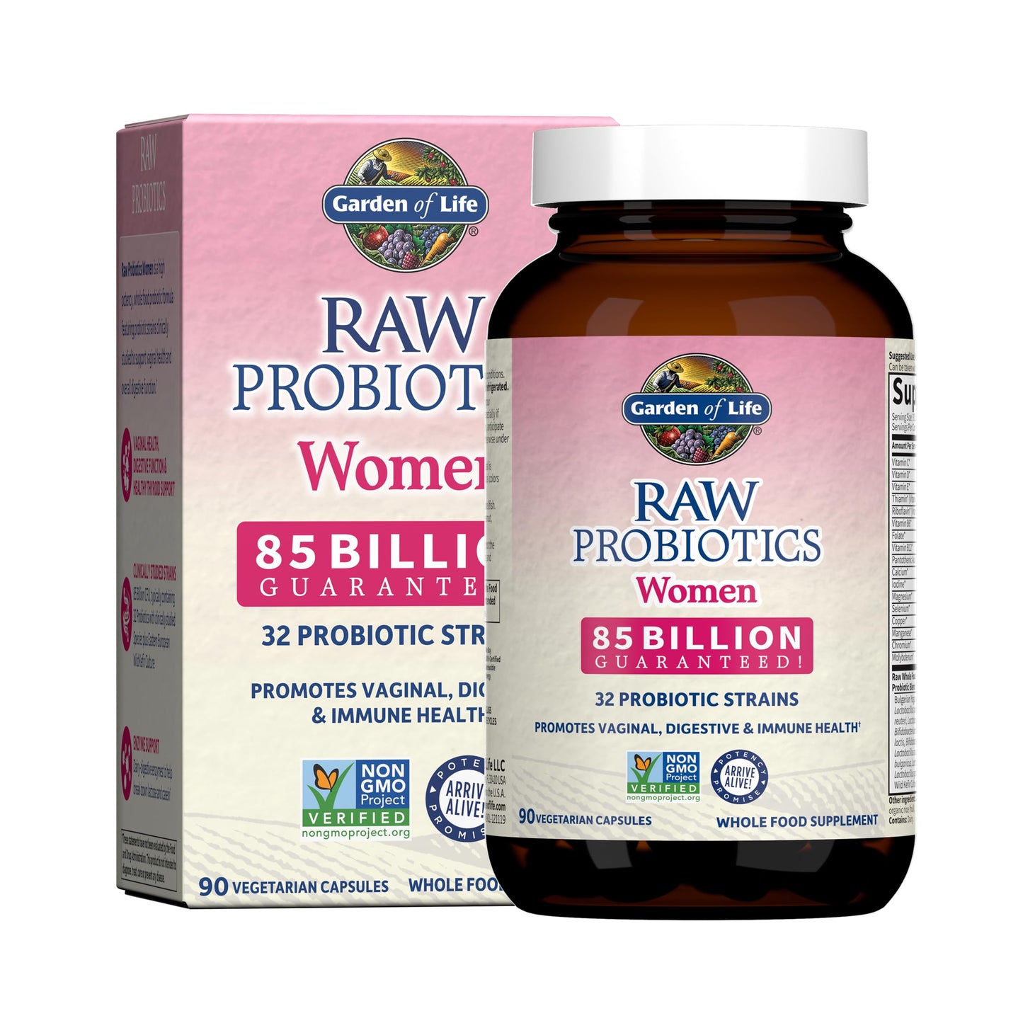 Garden of Life Raw Probiotics Women 32 Strains, 90 Vegetarian Capsules