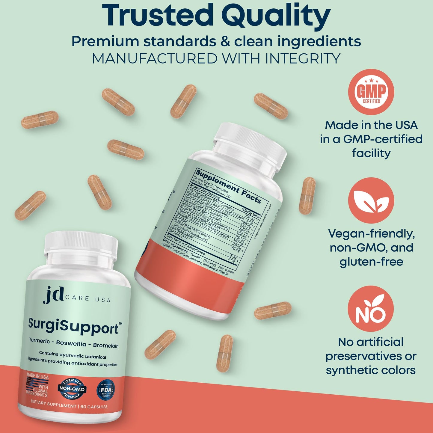 JDCare USA SurgiSupport Recovery Supplement 60 Capsules