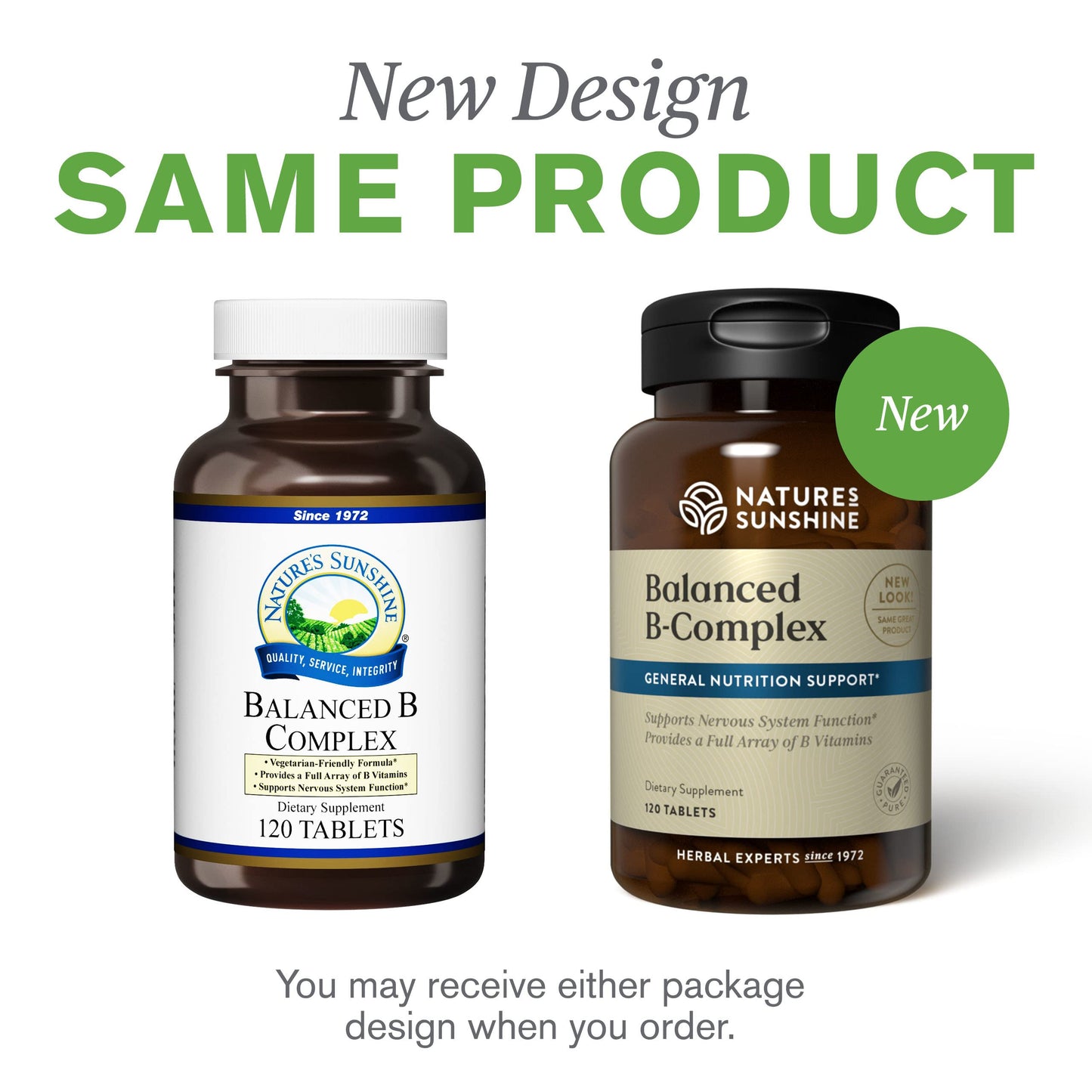 Nature's Sunshine Balanced B Complex Tablets, 120 Count