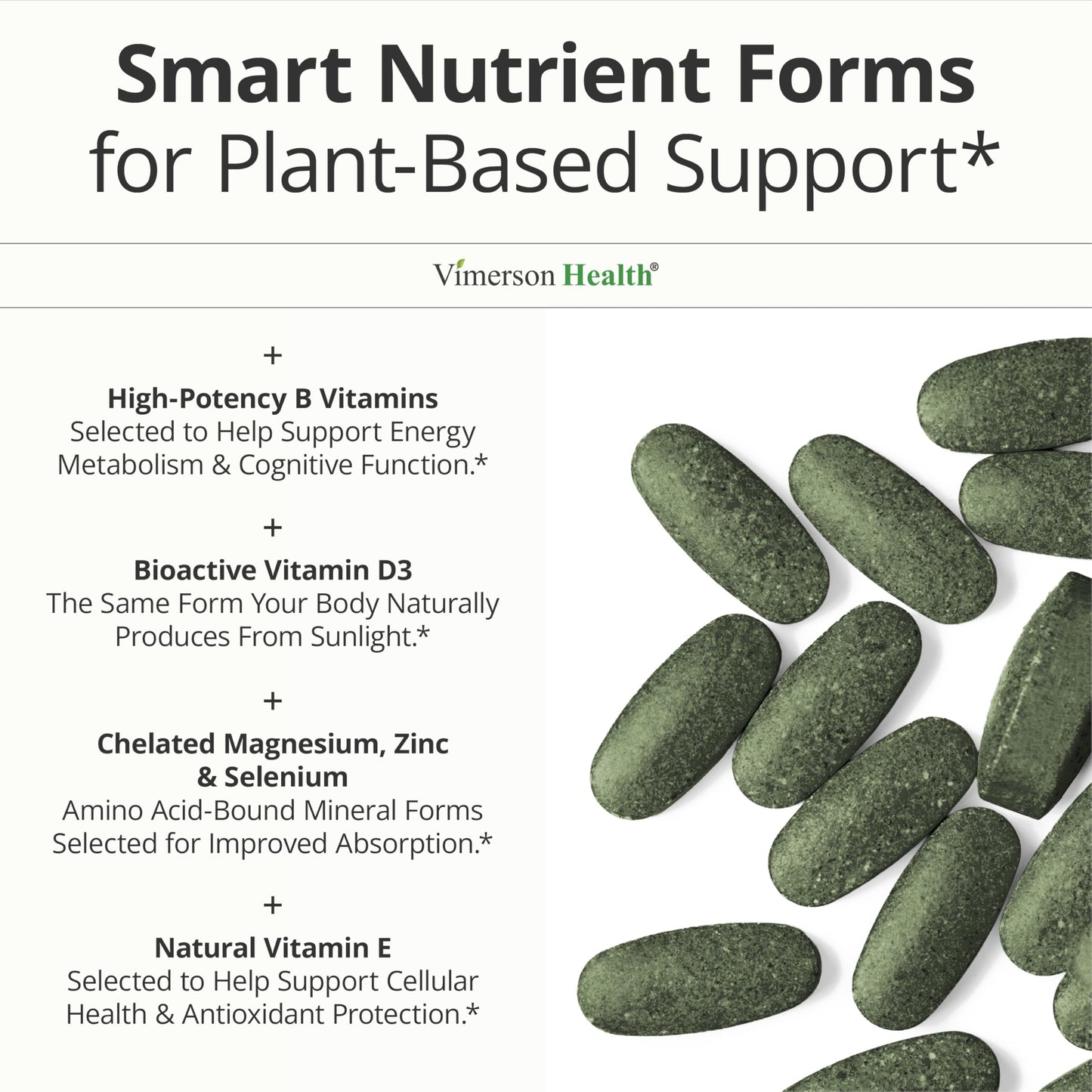Vimerson Health Vegan Multivitamin for Women and Men, 90 Tablets