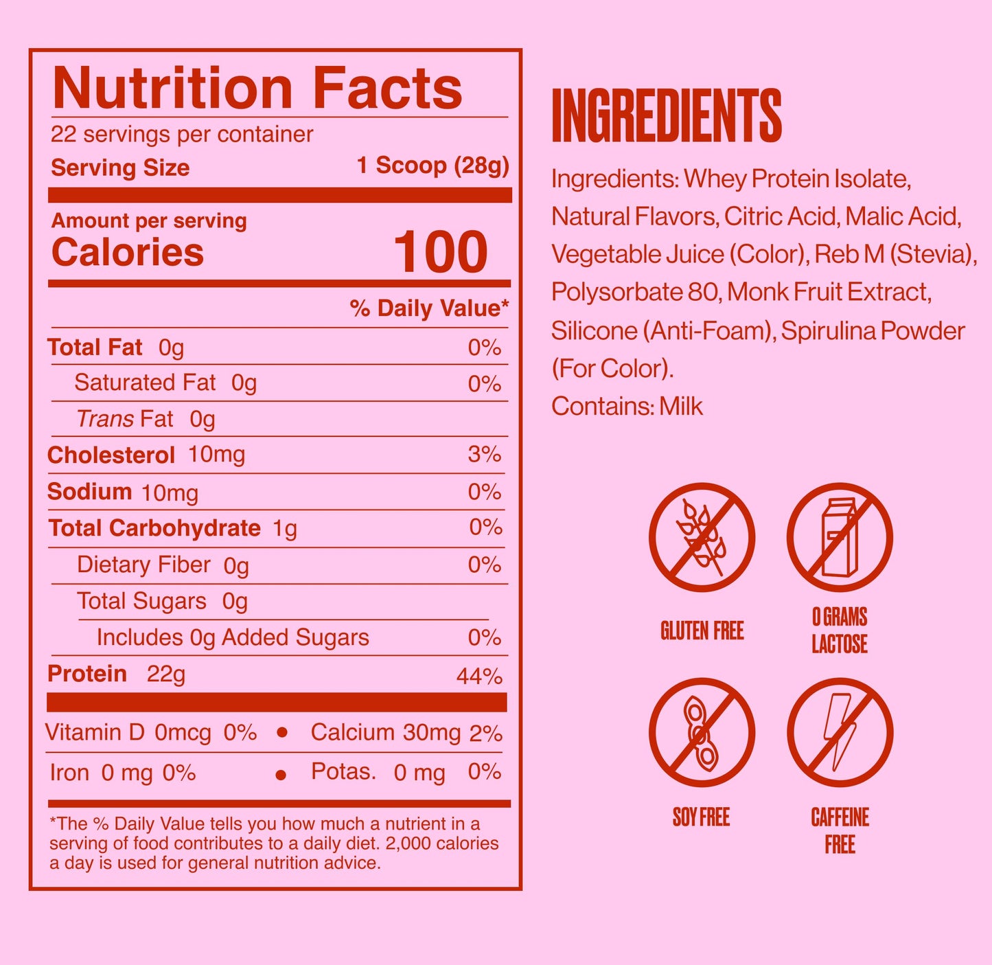 SEEQ Clear Protein Powder - Fruit Punch, 21.6g Protein per Serving, 22 Servings