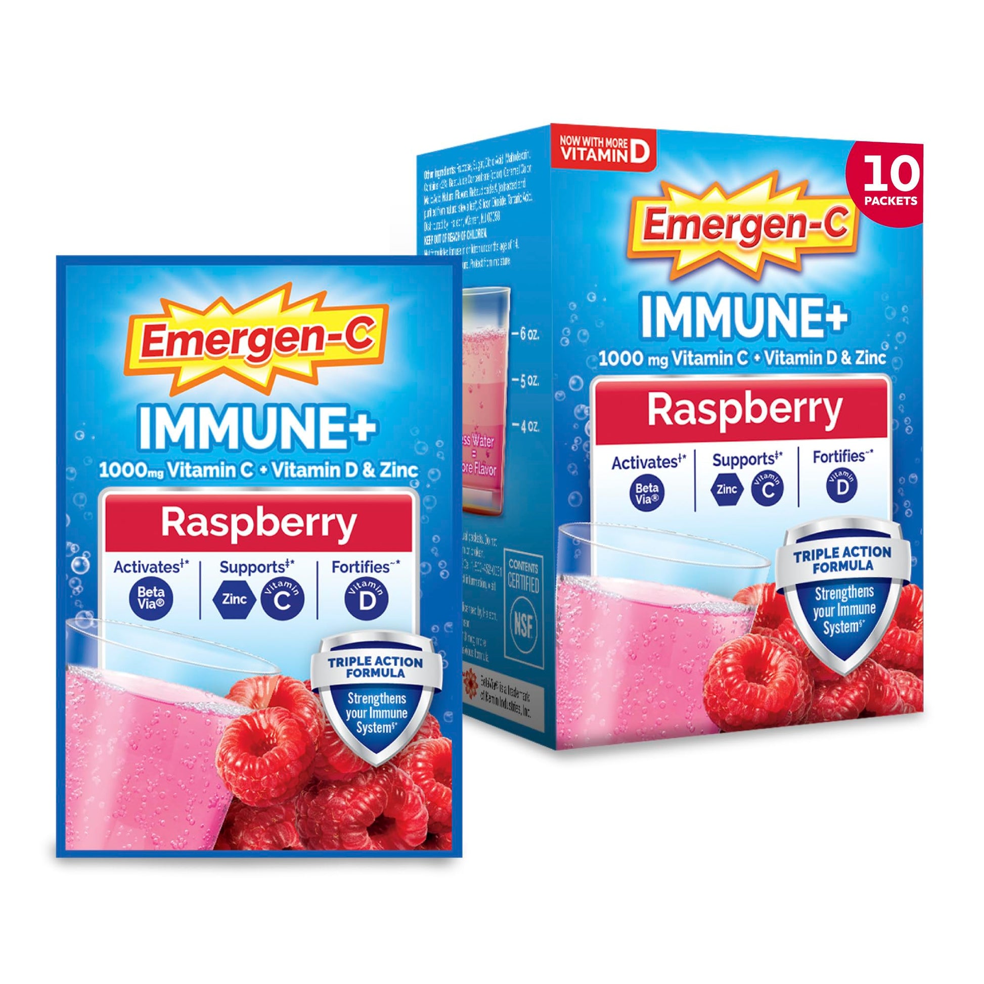 Emergen-C Immune+ 1000mg Vitamin C Powder, 9.6 Ounce