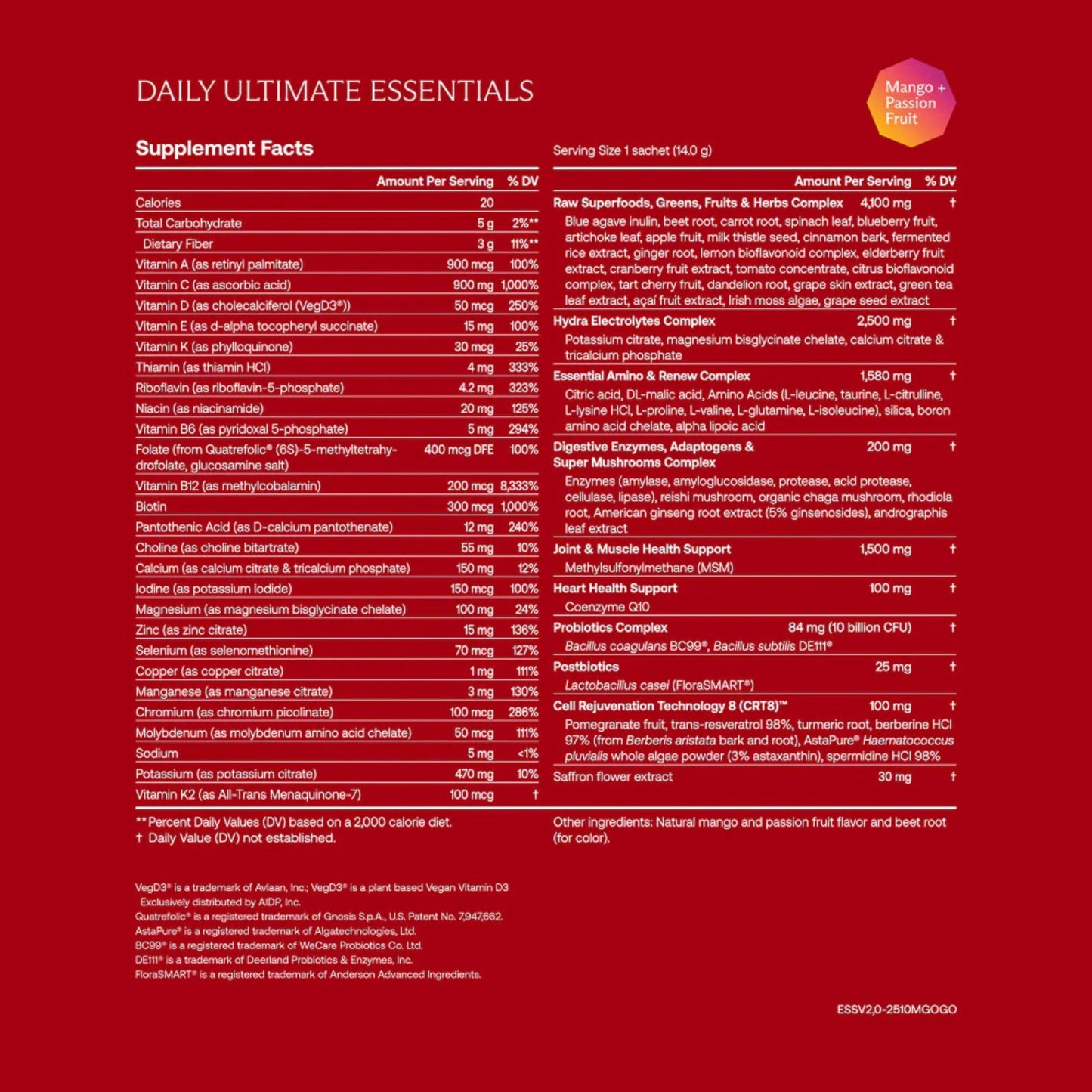 IM8 Daily Ultimate Essentials All-in-One Multivitamin Supplement Powder 14.7 Ounce