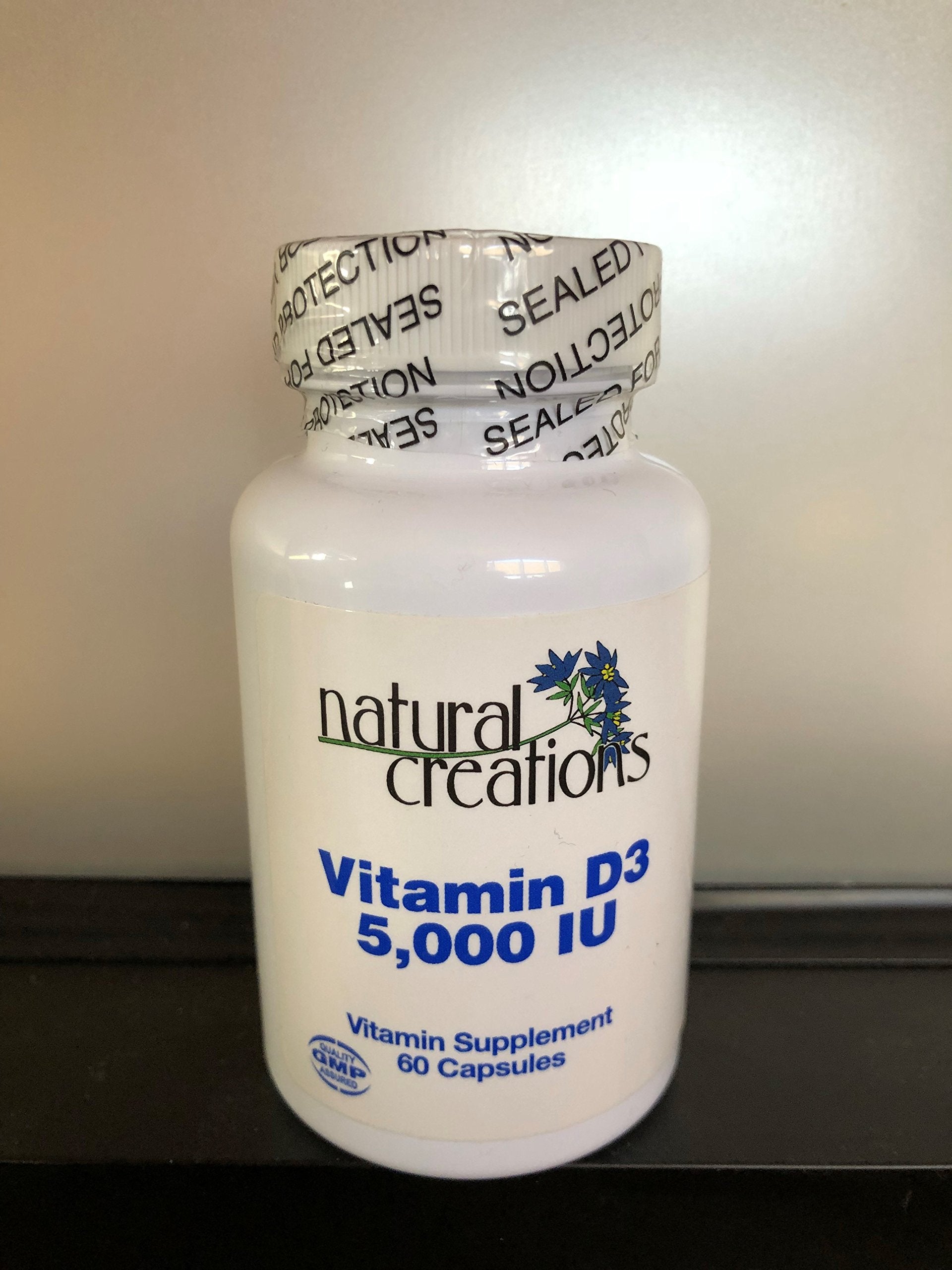 Natural Creations Vitamin D3 5,000 IU Capsules, 60 Capsules