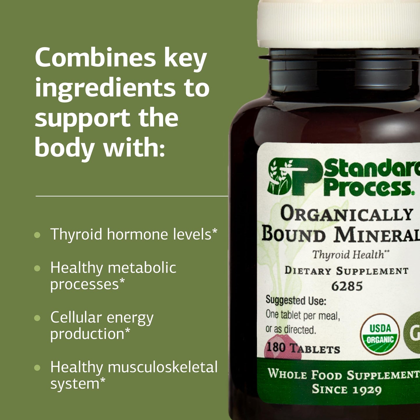 Standard Process Inc. Organically Bound Minerals 180 Tablets