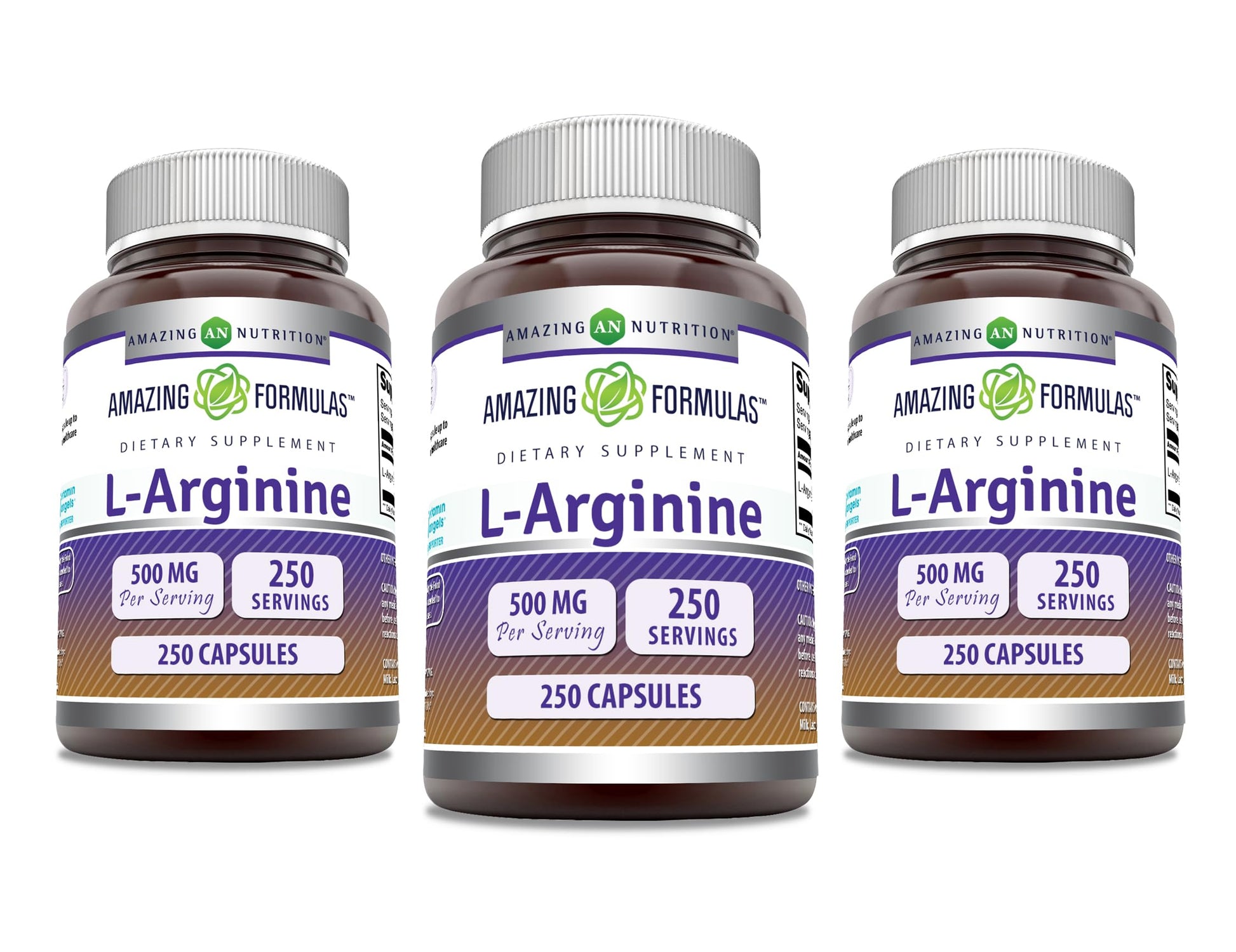 Amazing Nutrition L-Arginine Supplement Capsules 750 Count