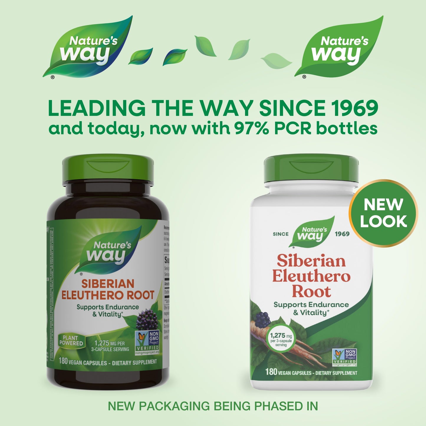 Nature's Way Premium Herbal Siberian Eleuthero Root Supplement Capsules, 180 Capsules